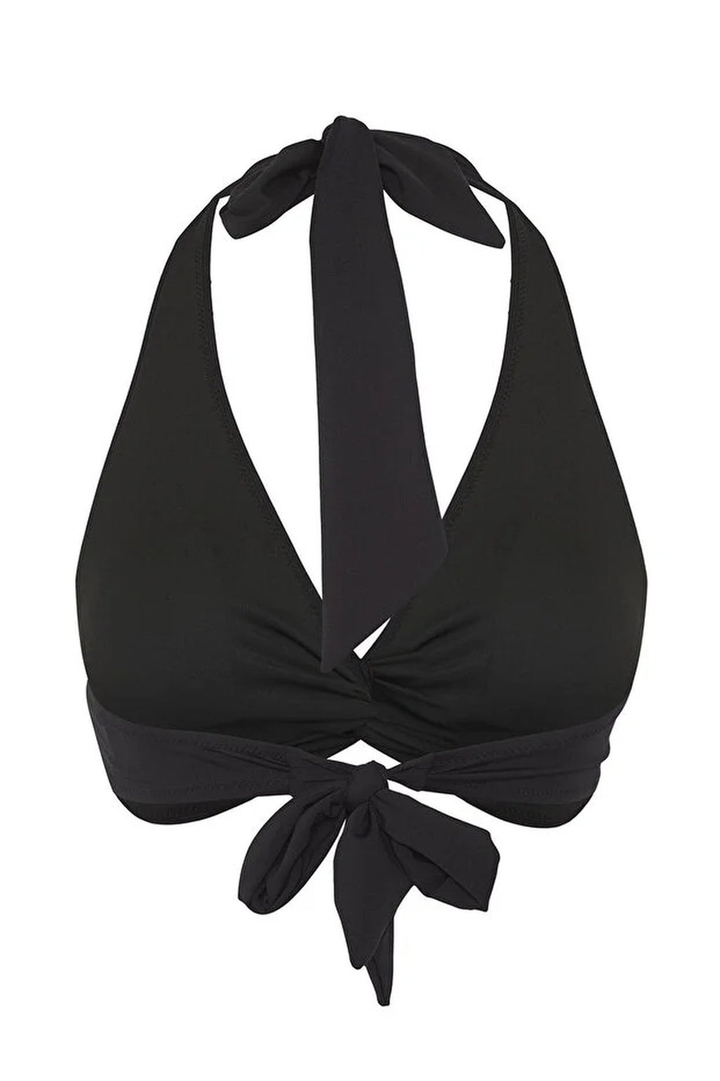 Ruched Triangle Covered Bikini Top