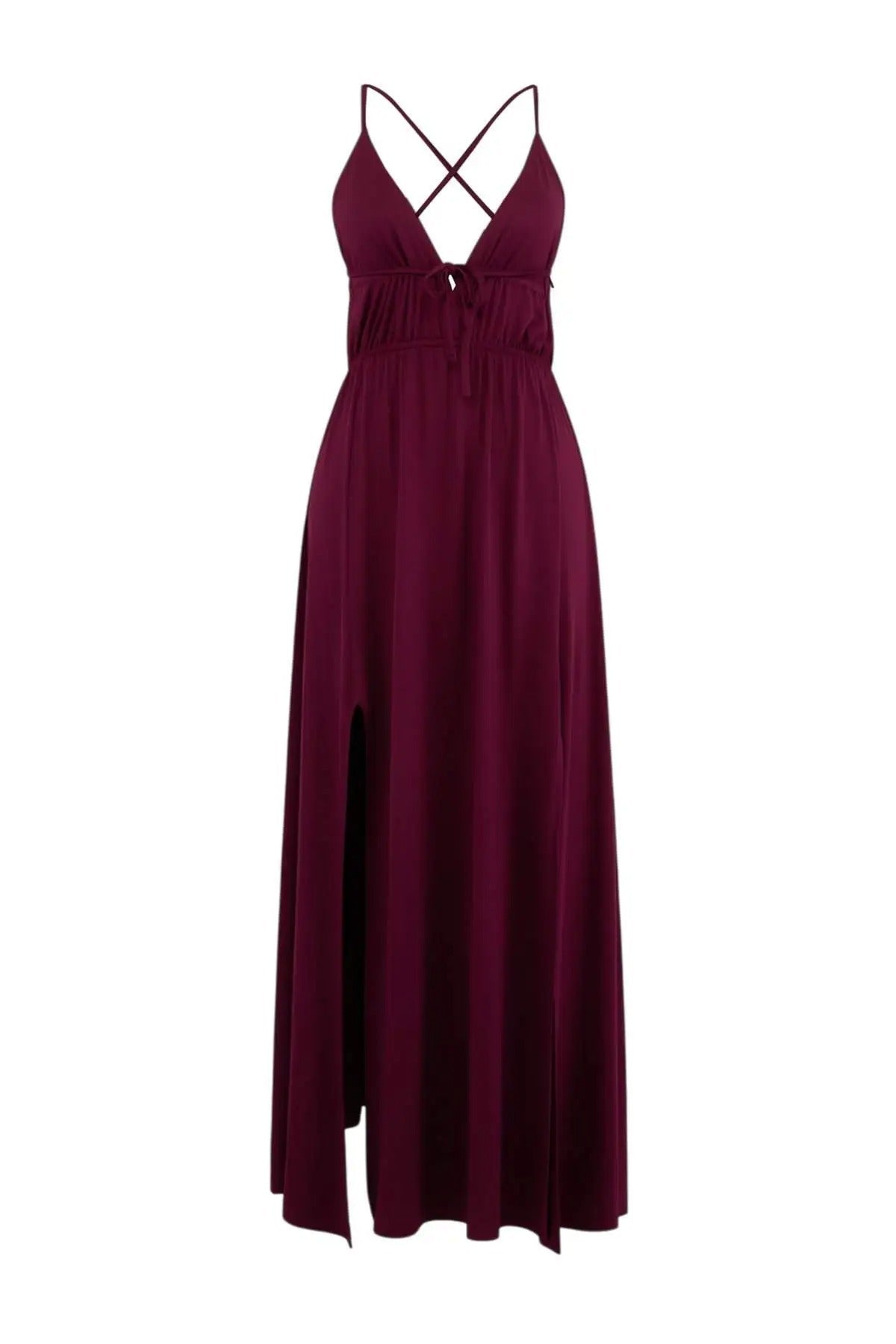 Woven Backless Maxi Beach Dress