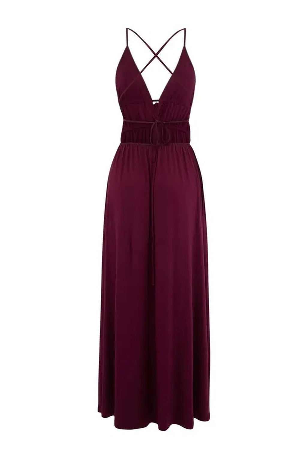 Woven Backless Maxi Beach Dress
