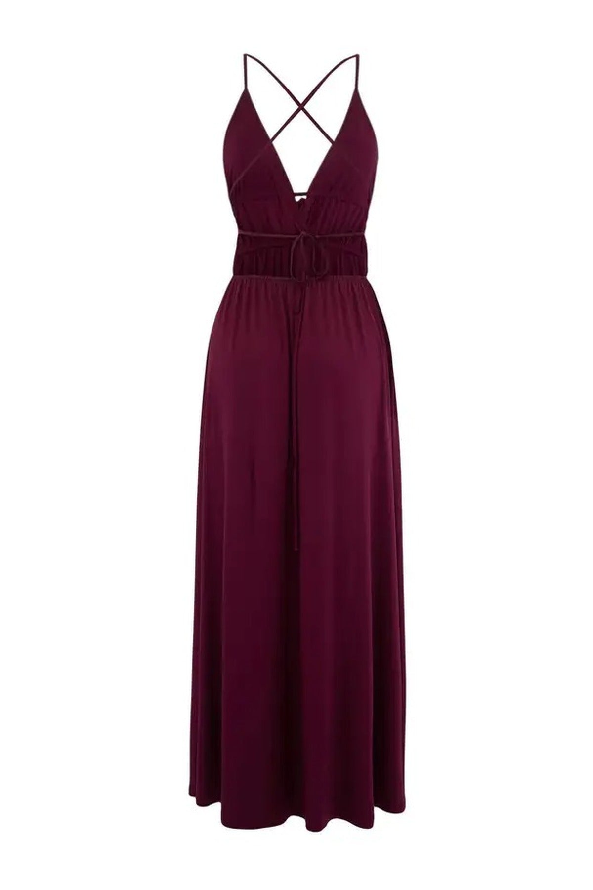 Woven Backless Maxi Beach Dress