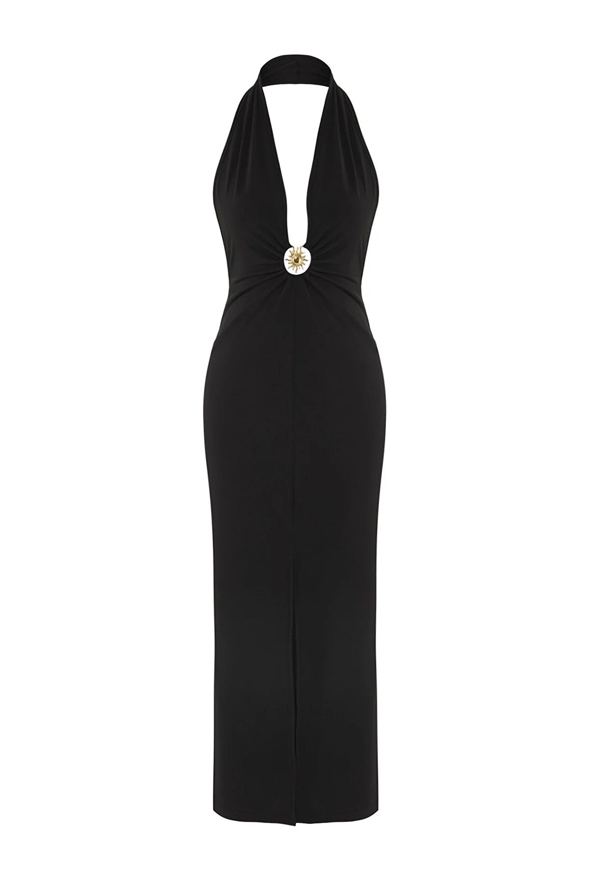 Knitted Maxi Beach Dress with Accessory Details