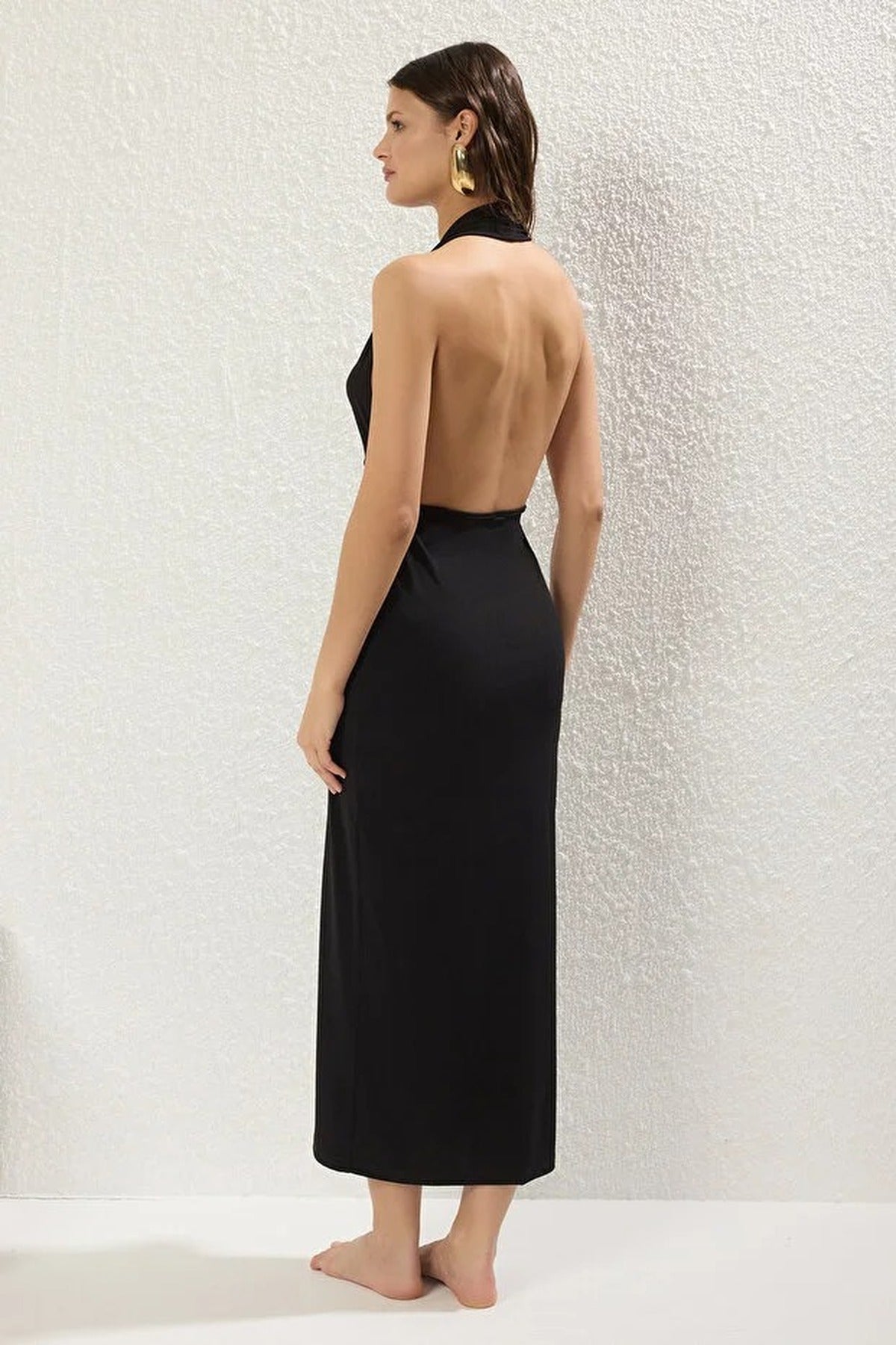 Knitted Maxi Beach Dress with Accessory Details