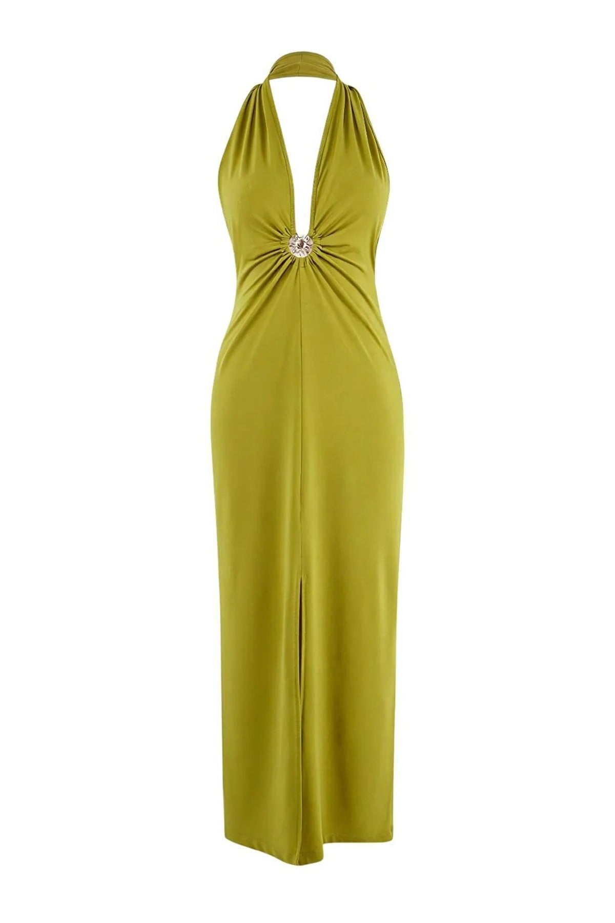Knitted Maxi Beach Dress with Accessory Details