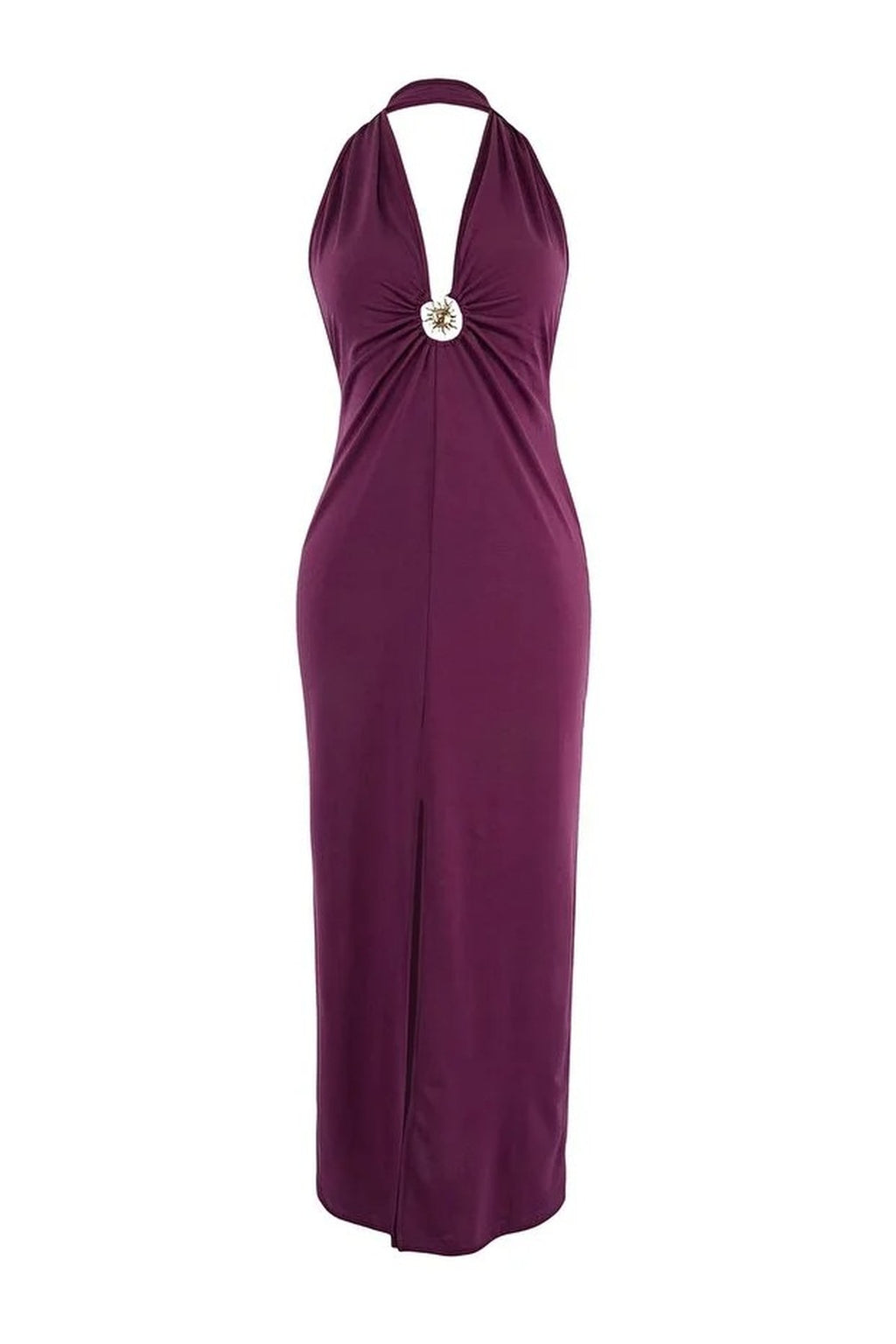 Knitted Maxi Beach Dress with Accessory Details