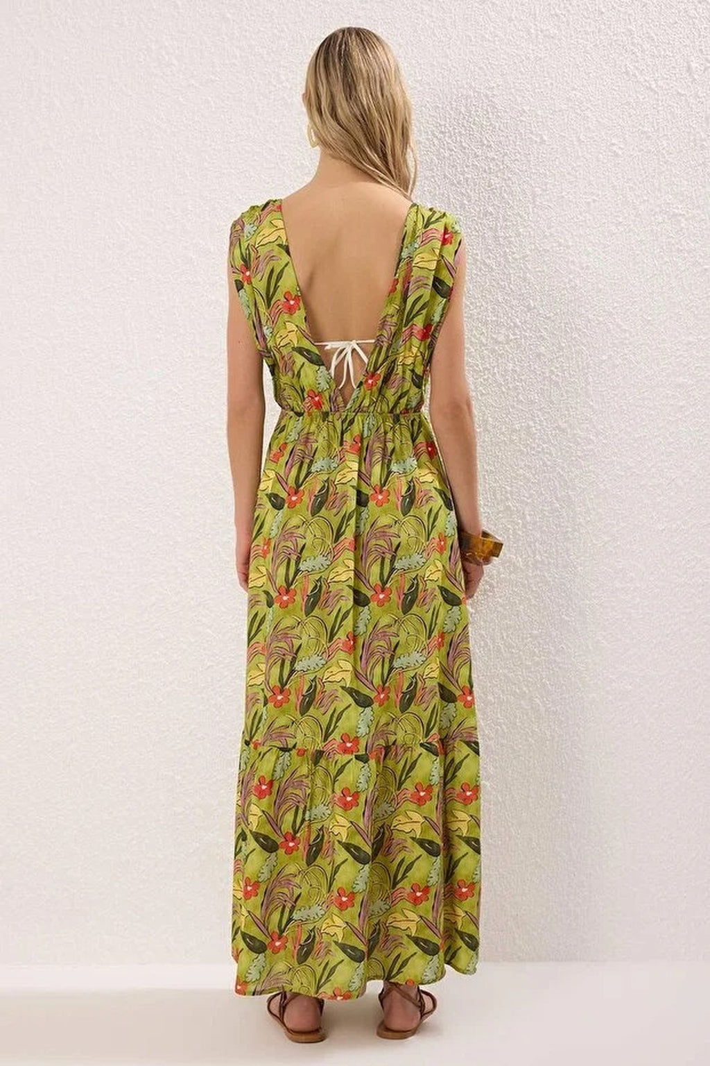 Woven Backless Maxi Beach Dress