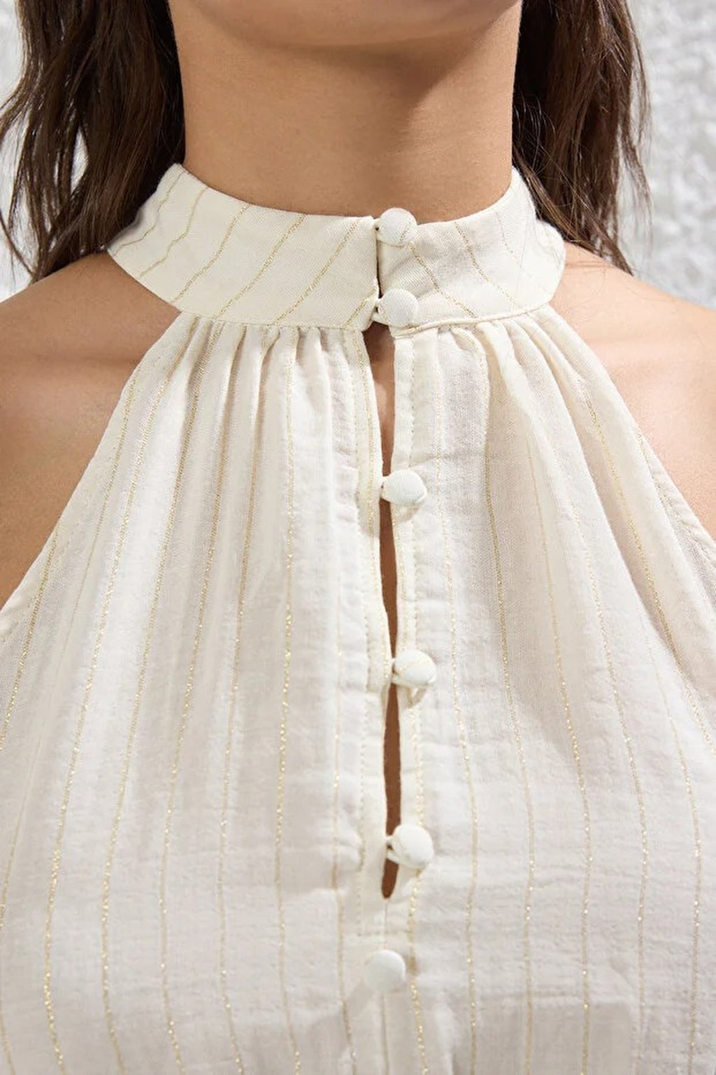 Woven Ruffled Beach Mini Dress