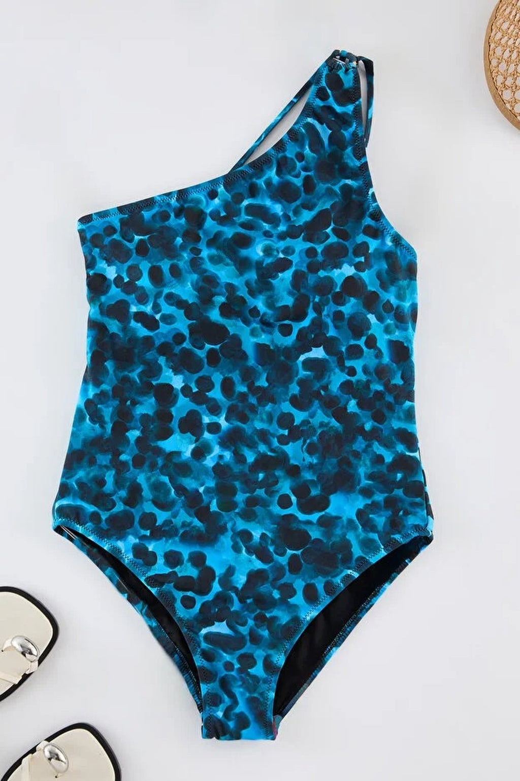 Backless One-Shoulder Regular Swimsuit