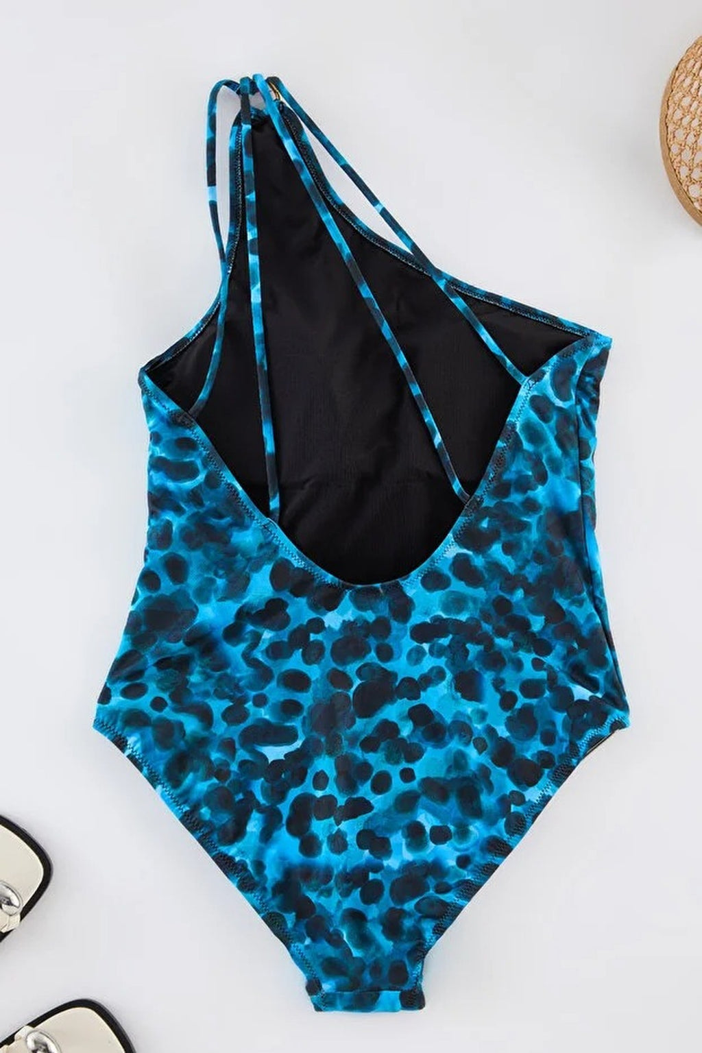 Backless One-Shoulder Regular Swimsuit