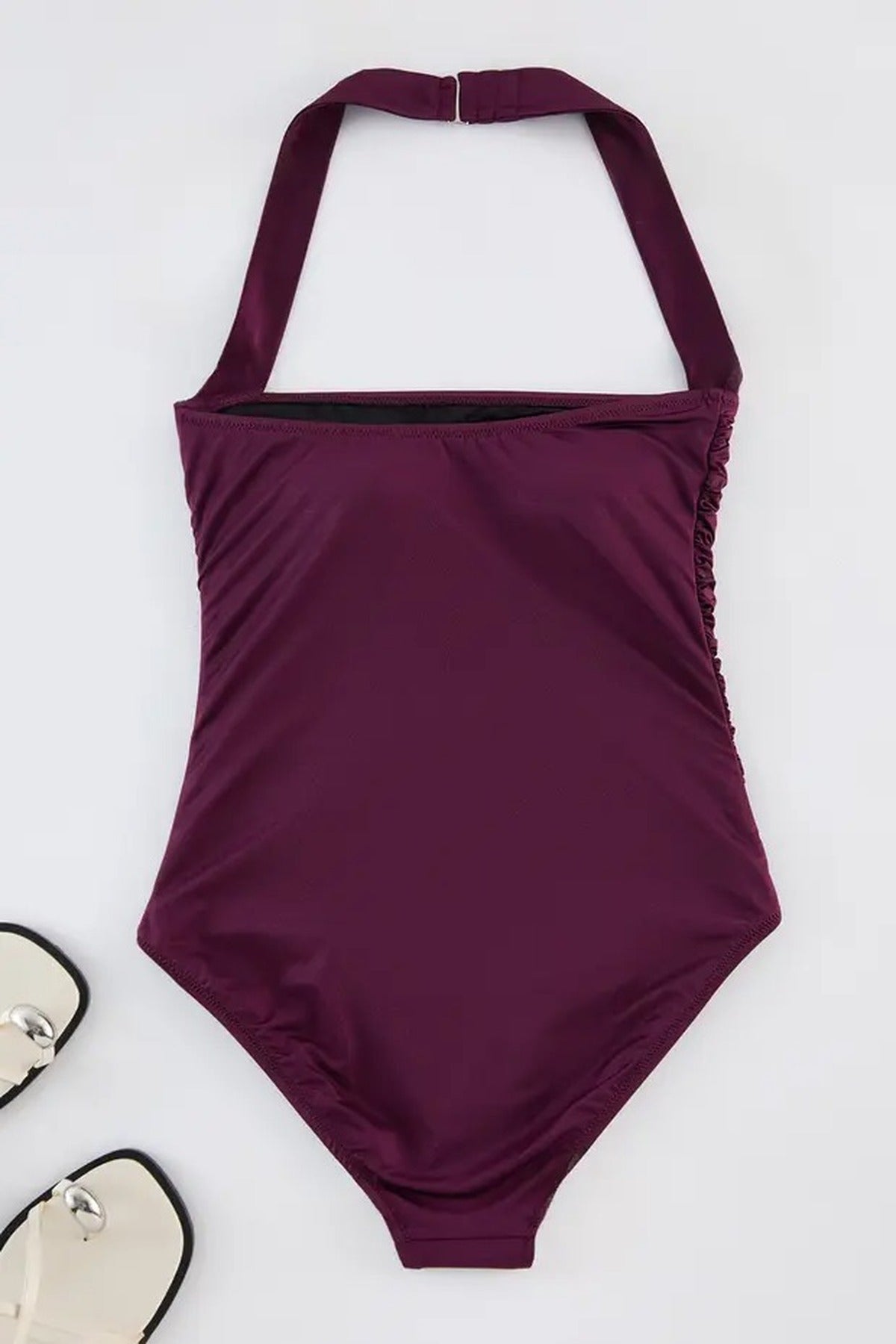 Shaping Square Neck Covered Hipster Swimsuit