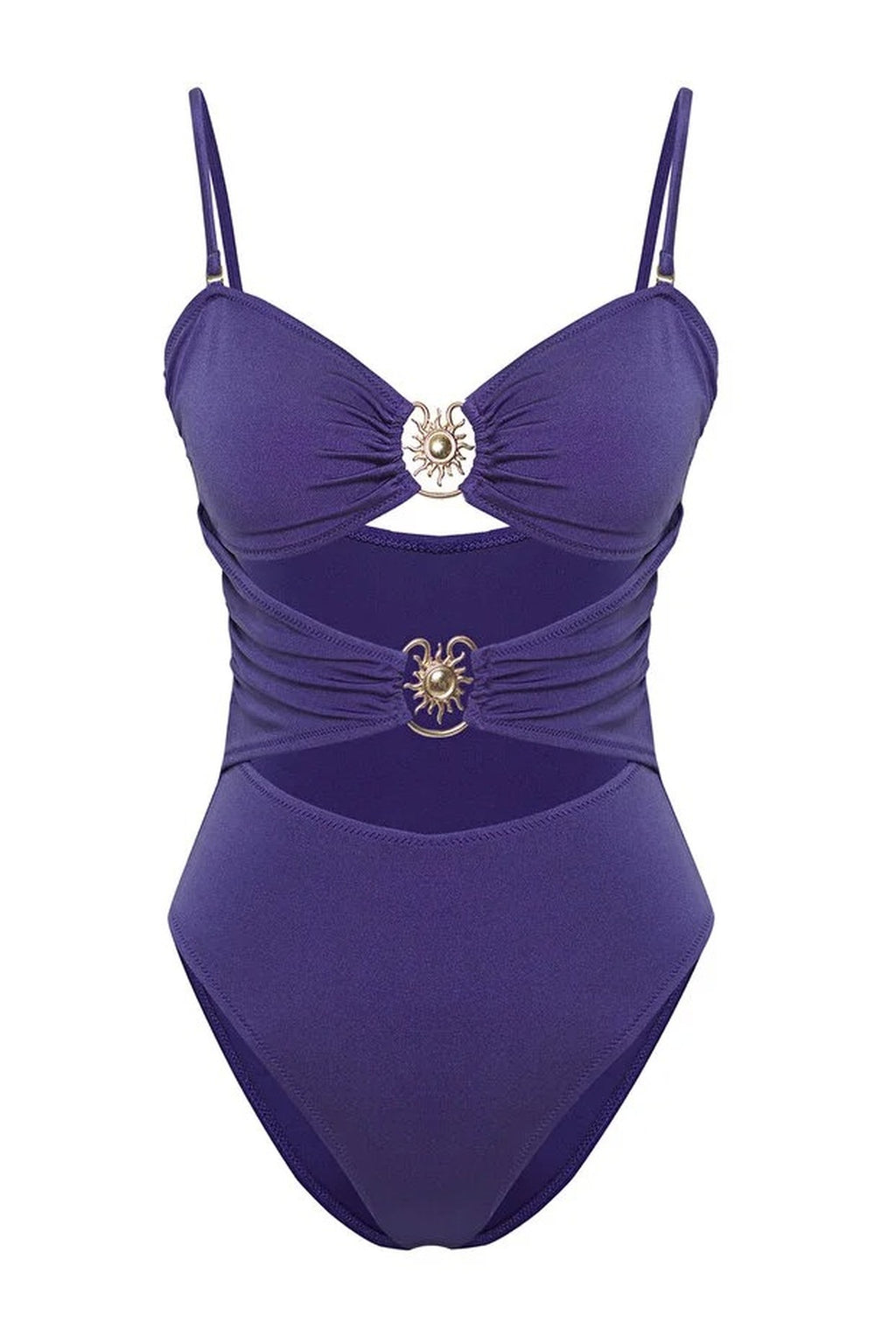 Cut Out Detail Strapless Regular Swimsuit