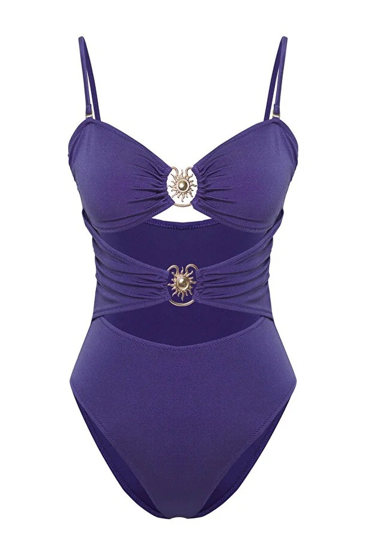 Cut Out Detail Strapless Regular Swimsuit