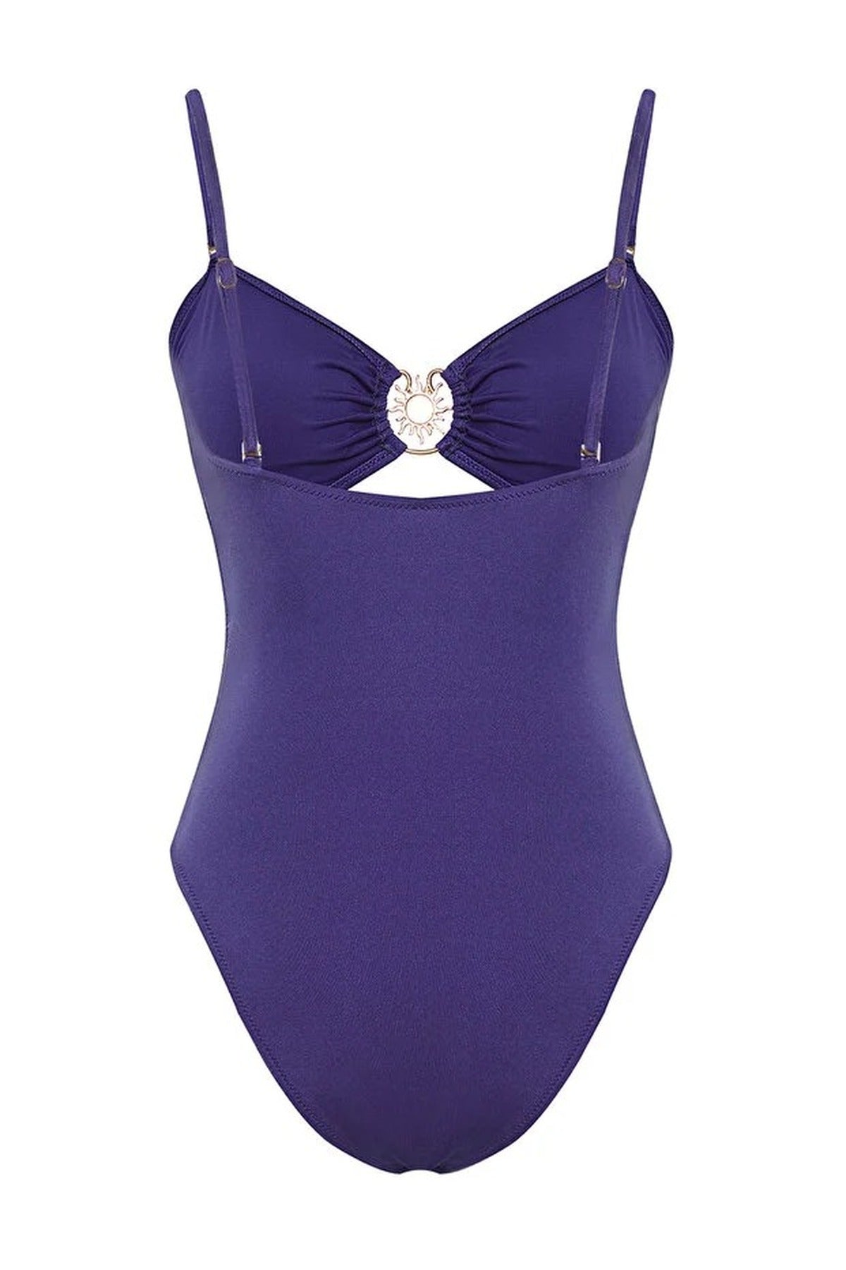 Cut Out Detail Strapless Regular Swimsuit