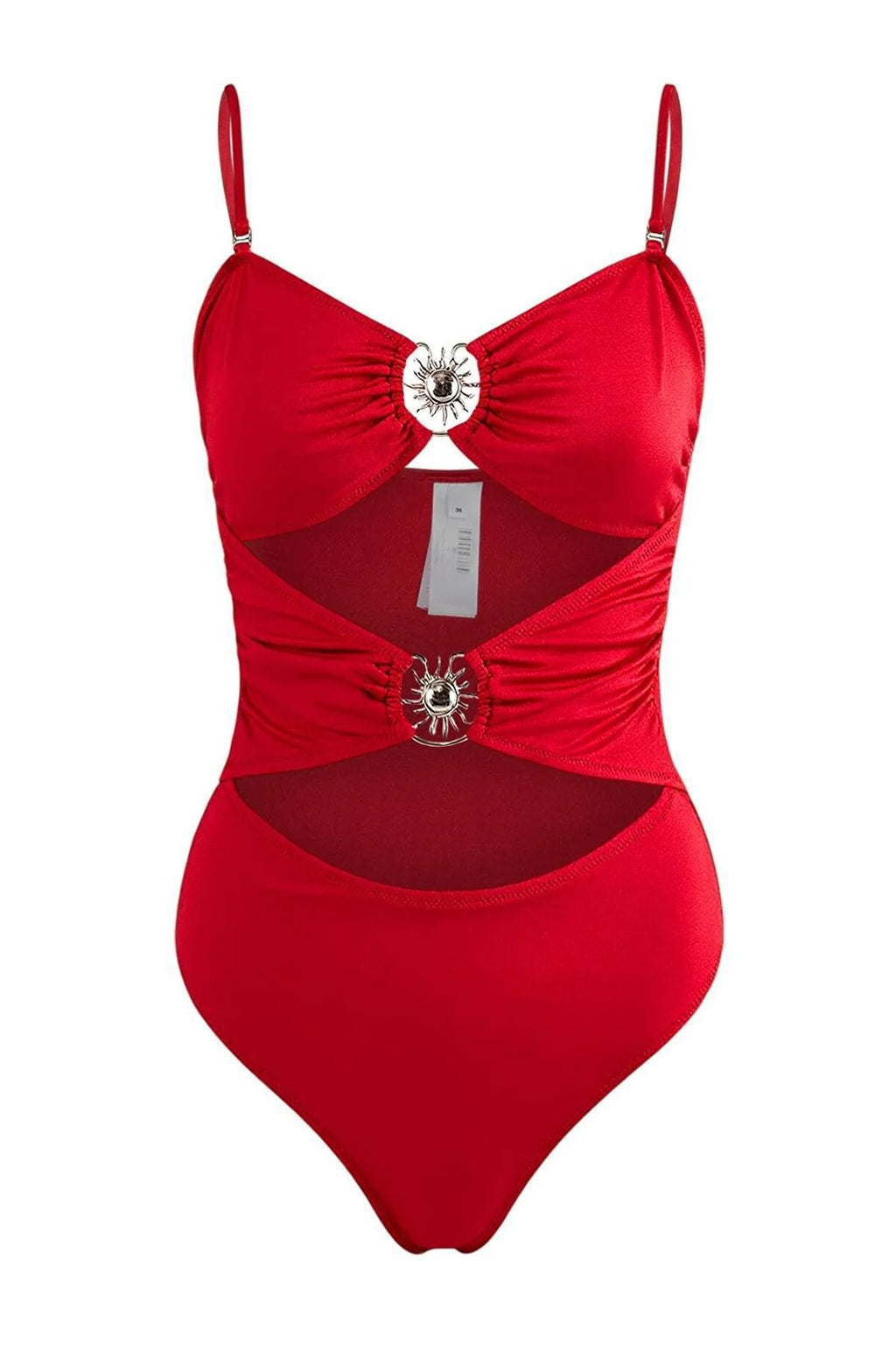 Cut Out Detail Strapless Regular Swimsuit