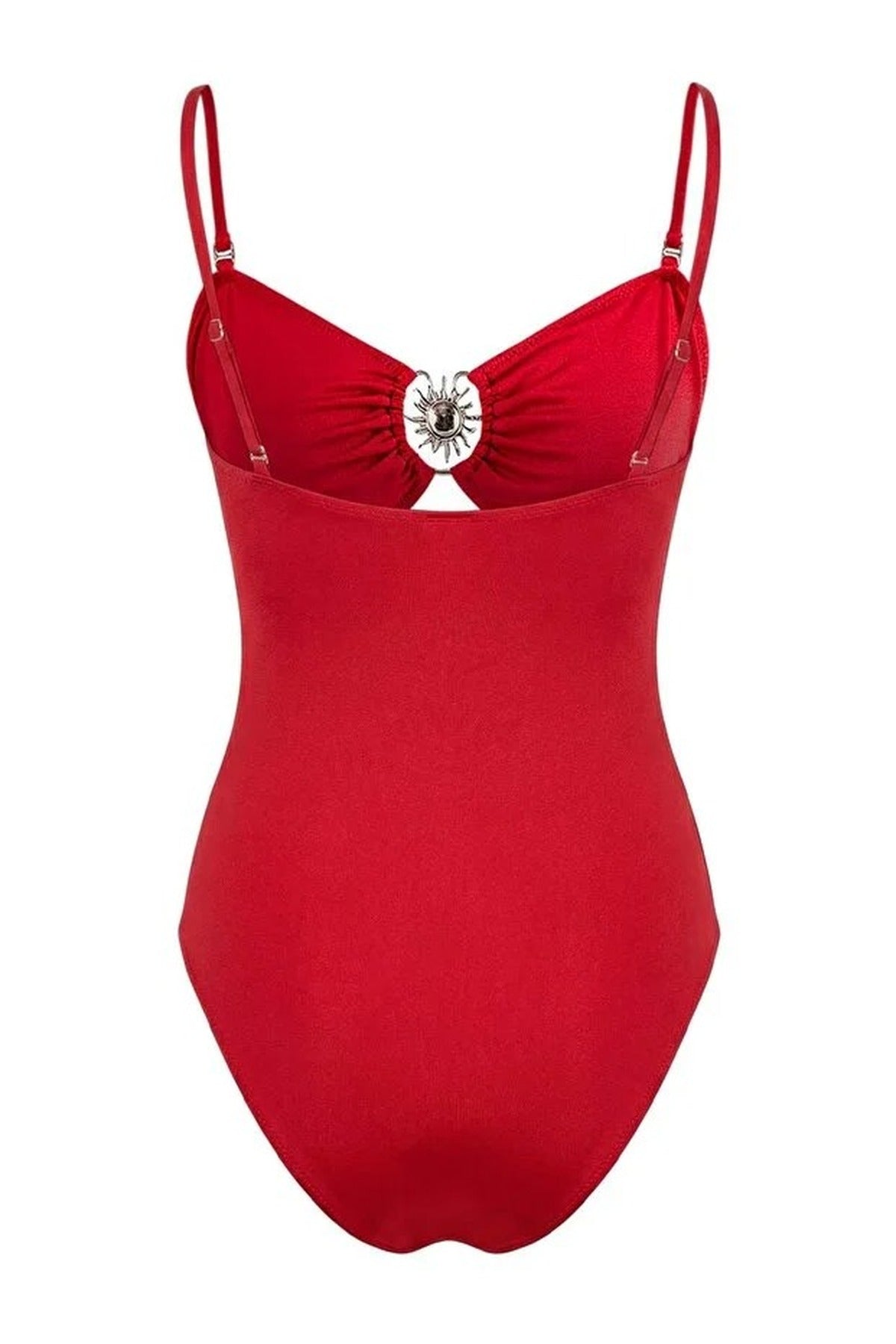 Cut Out Detail Strapless Regular Swimsuit