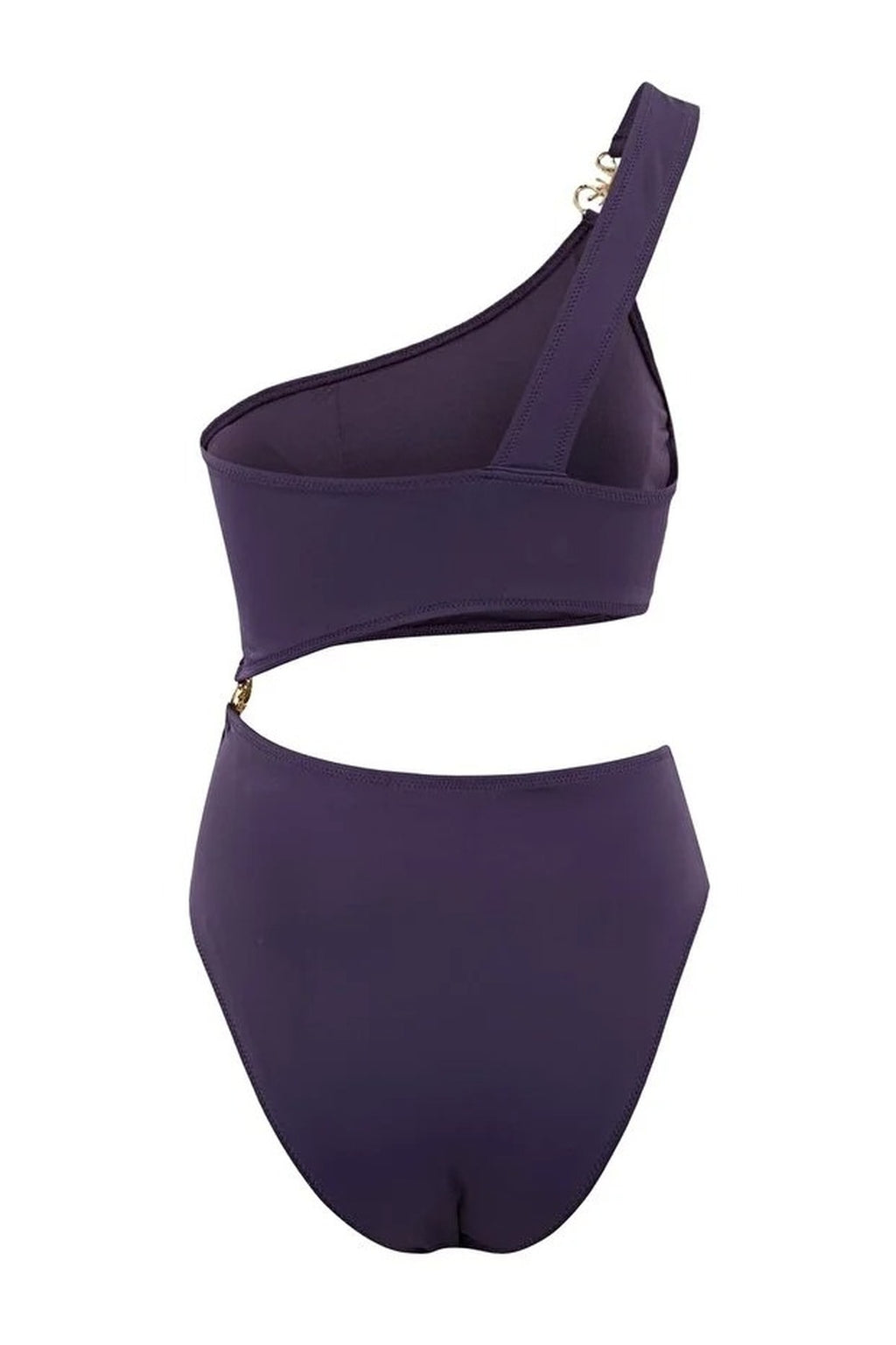 One-Shoulder Premium Cut-Out Detail Regular Swimsuit with Sun Accessory