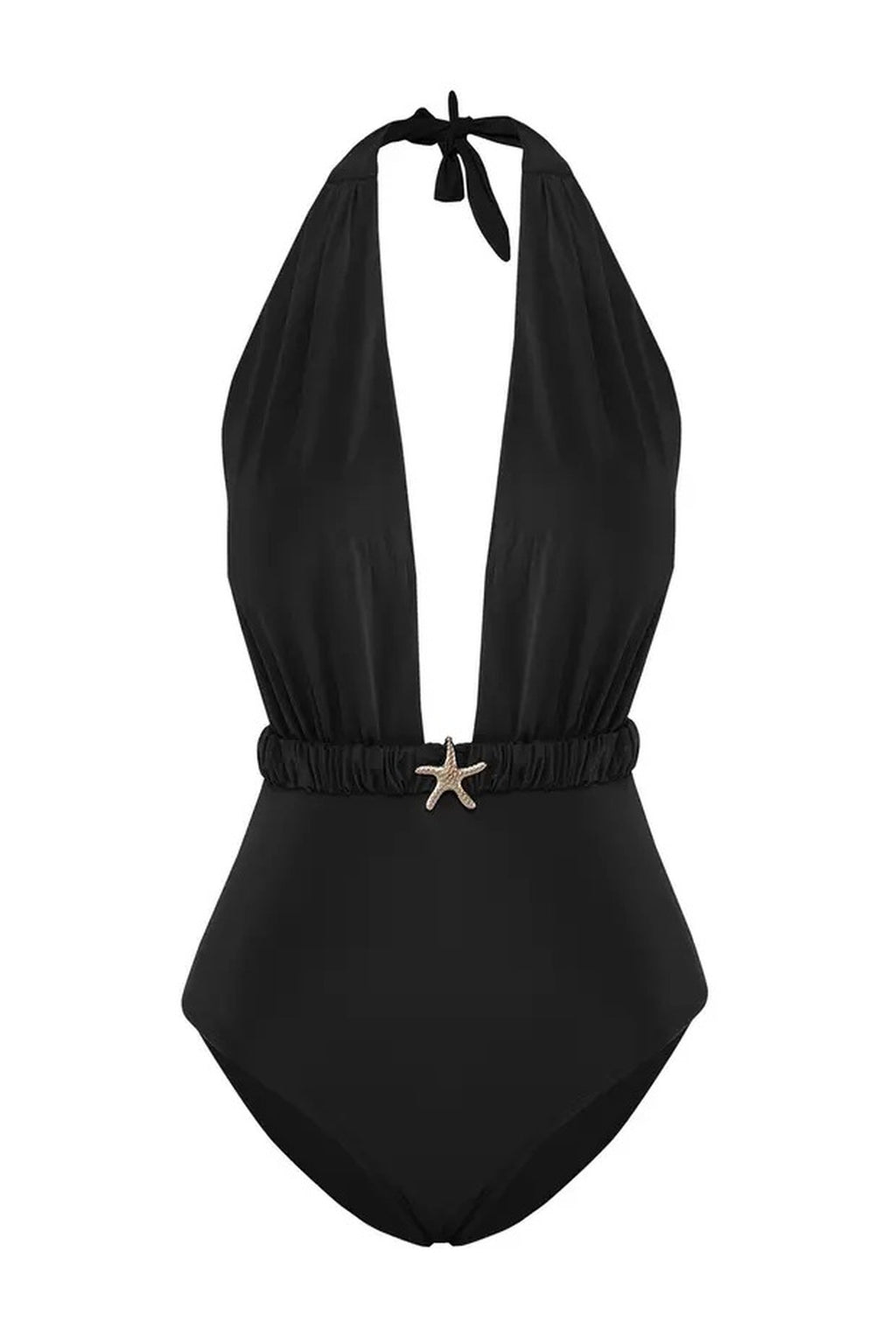 Deep V-Neck Padded Regular Swimsuit with Accessories
