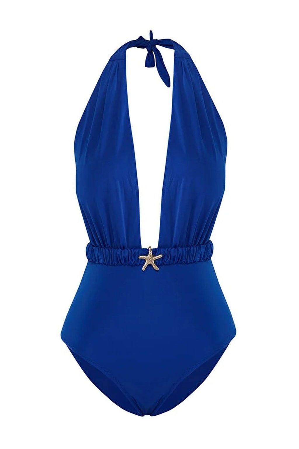 Deep V-Neck Padded Regular Swimsuit with Accessories