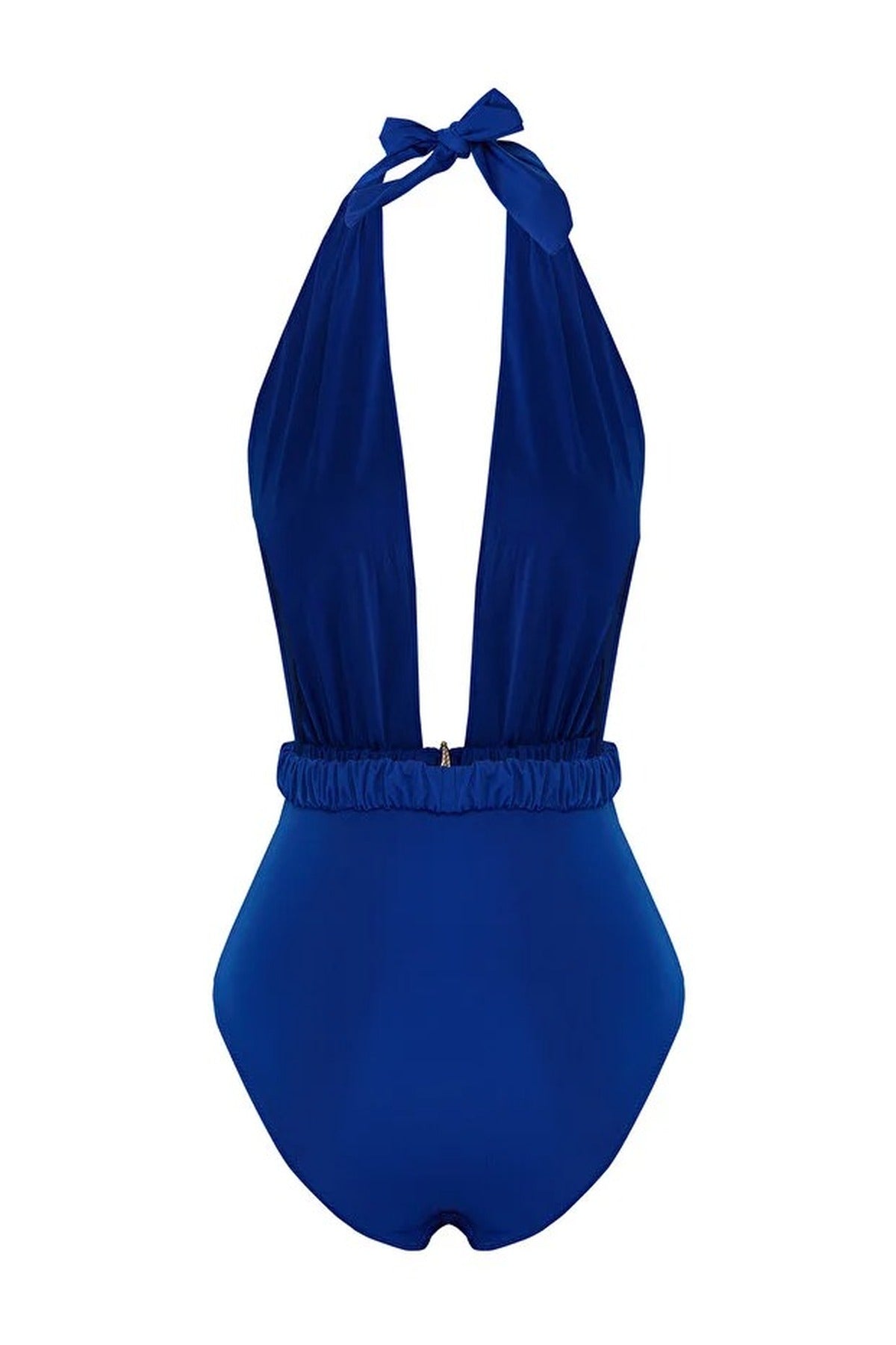 Deep V-Neck Padded Regular Swimsuit with Accessories