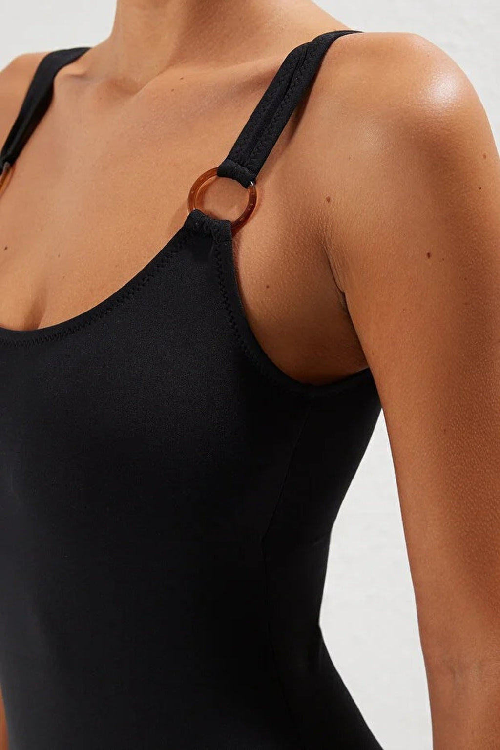 U-Neck Regular Basic Swimsuit with Accessories
