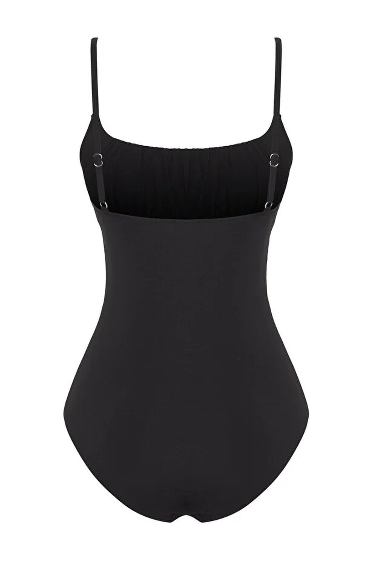 Square Neck Draped Hipster Swimsuit
