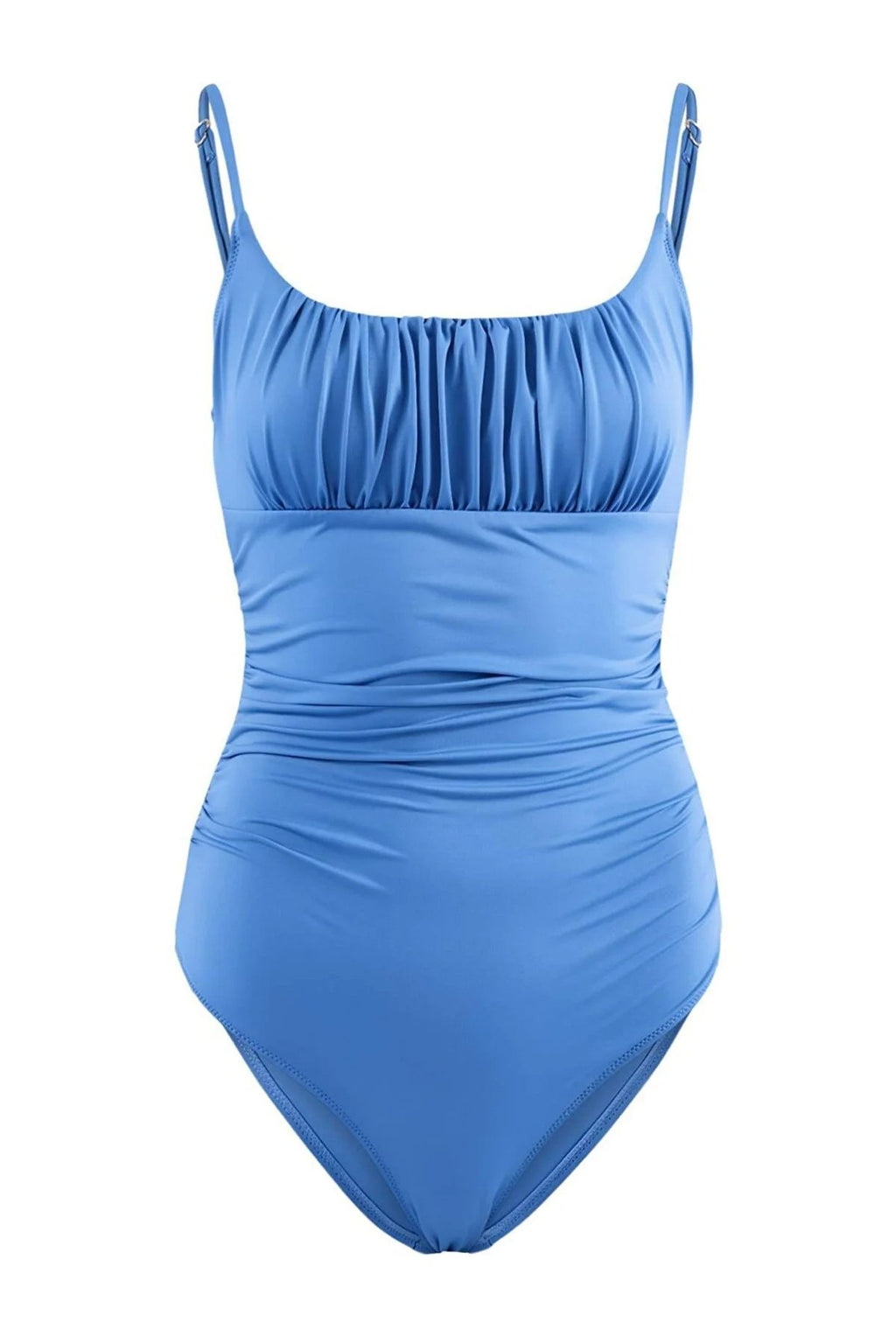 Square Neck Draped Hipster Swimsuit