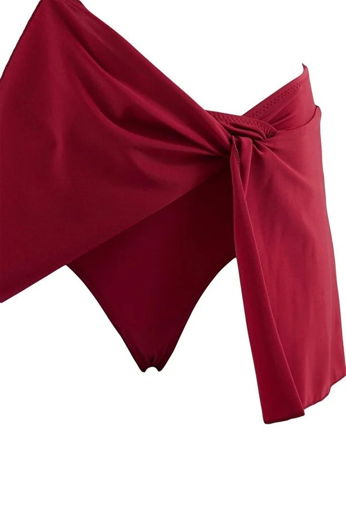Regular Waist Slit Detail Skirt Bikini Bottom