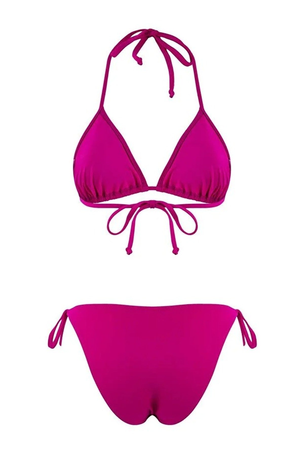 Beaded Accessory Triangle Padded Regular Waist Bikini Set