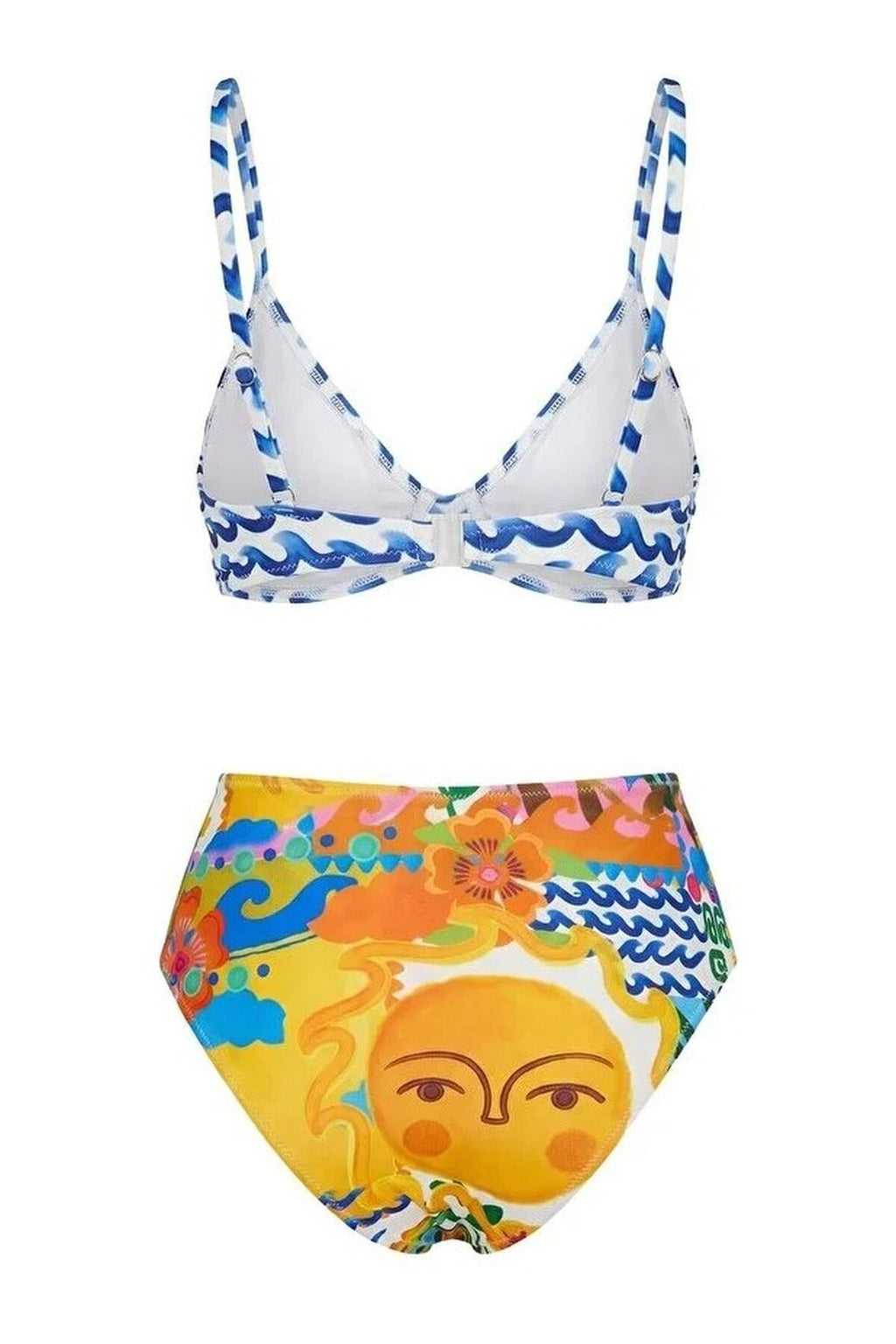 Tropical Patterned Balconette Padded High-Waisted Regular Bikini Set