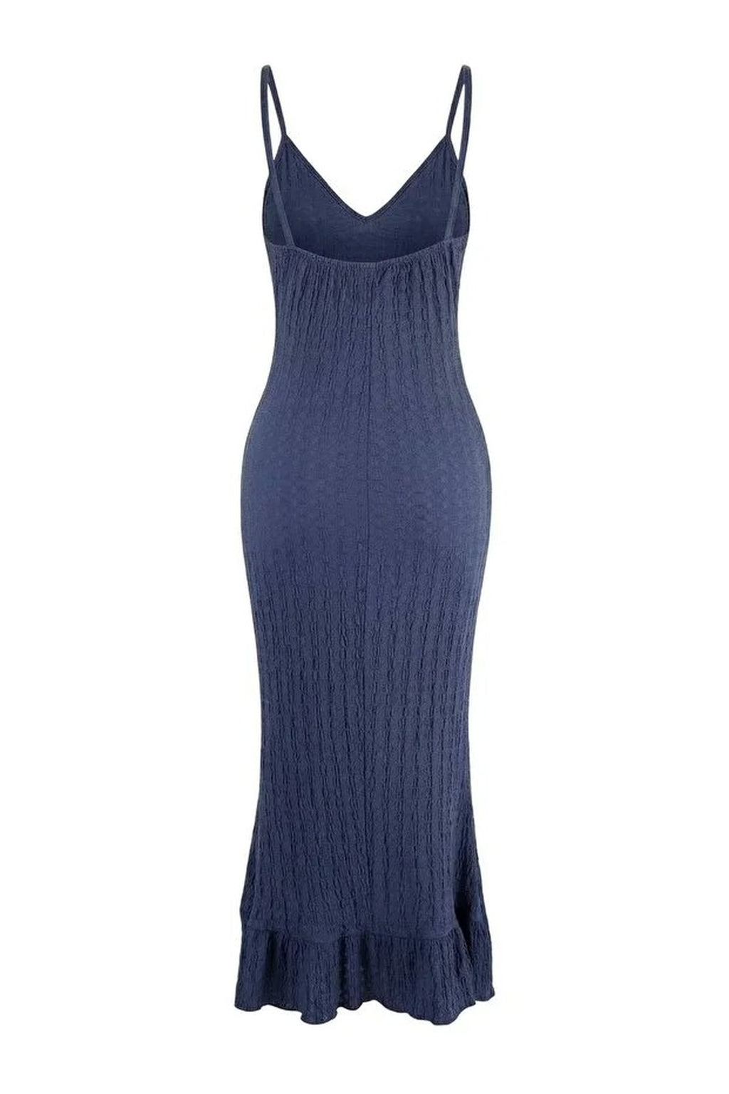 Knitted Maxi Ruffled Beach Dress