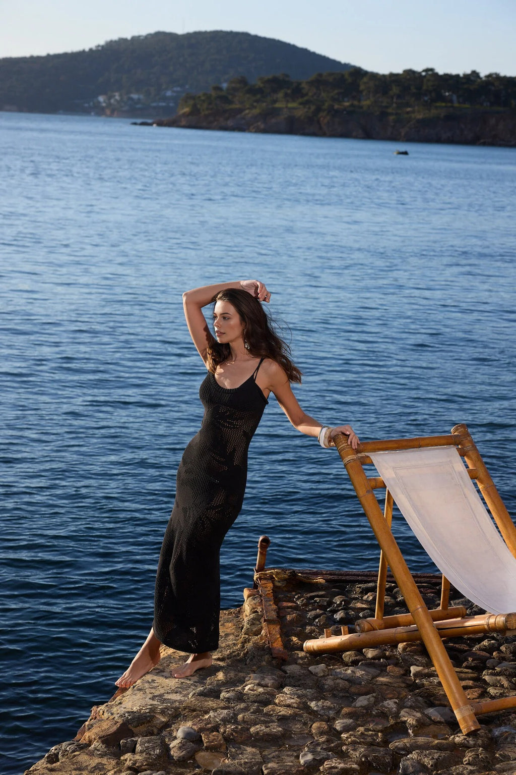 Knitted Maxi Backless Beach Dress