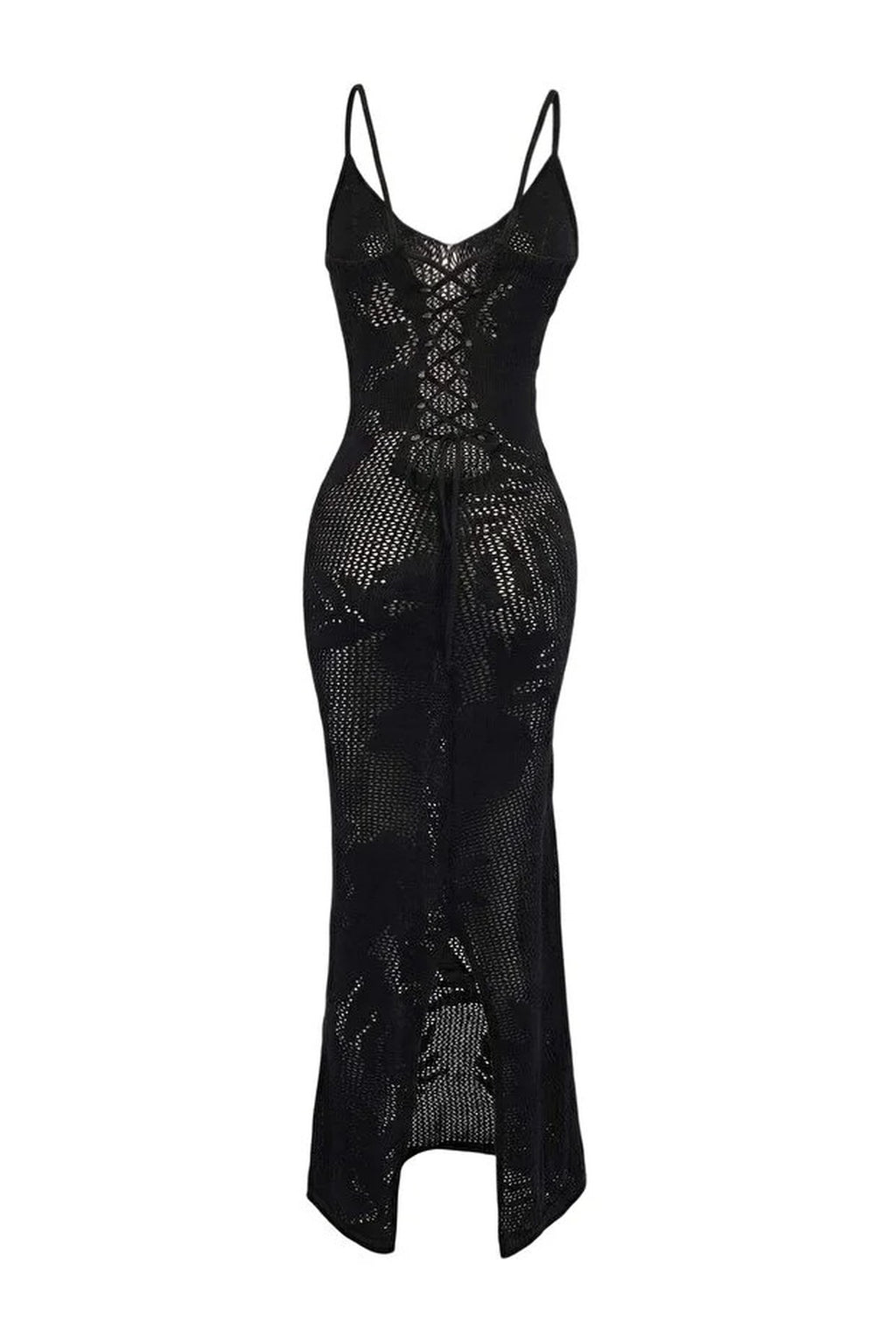 Knitted Maxi Backless Beach Dress