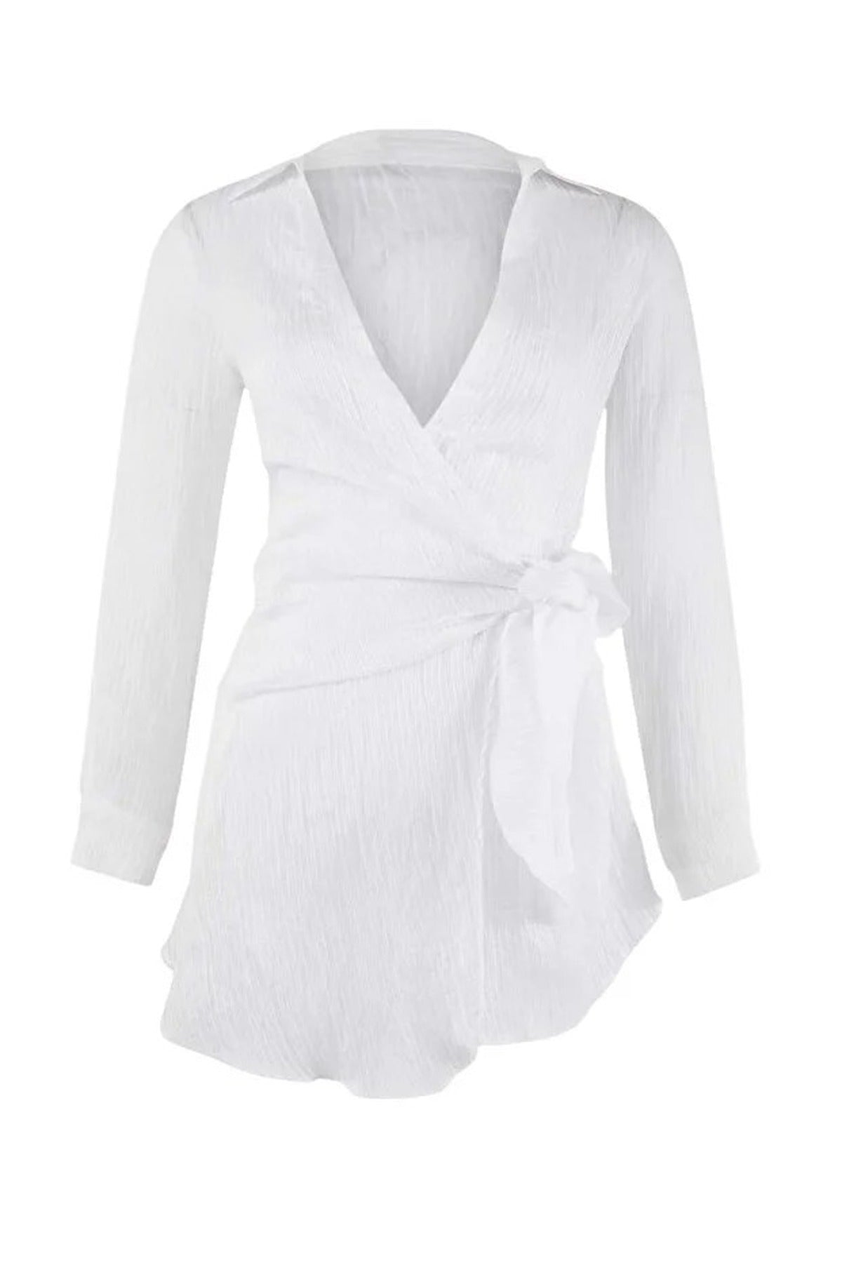 Woven Mini Regular Tulle Beach Dress