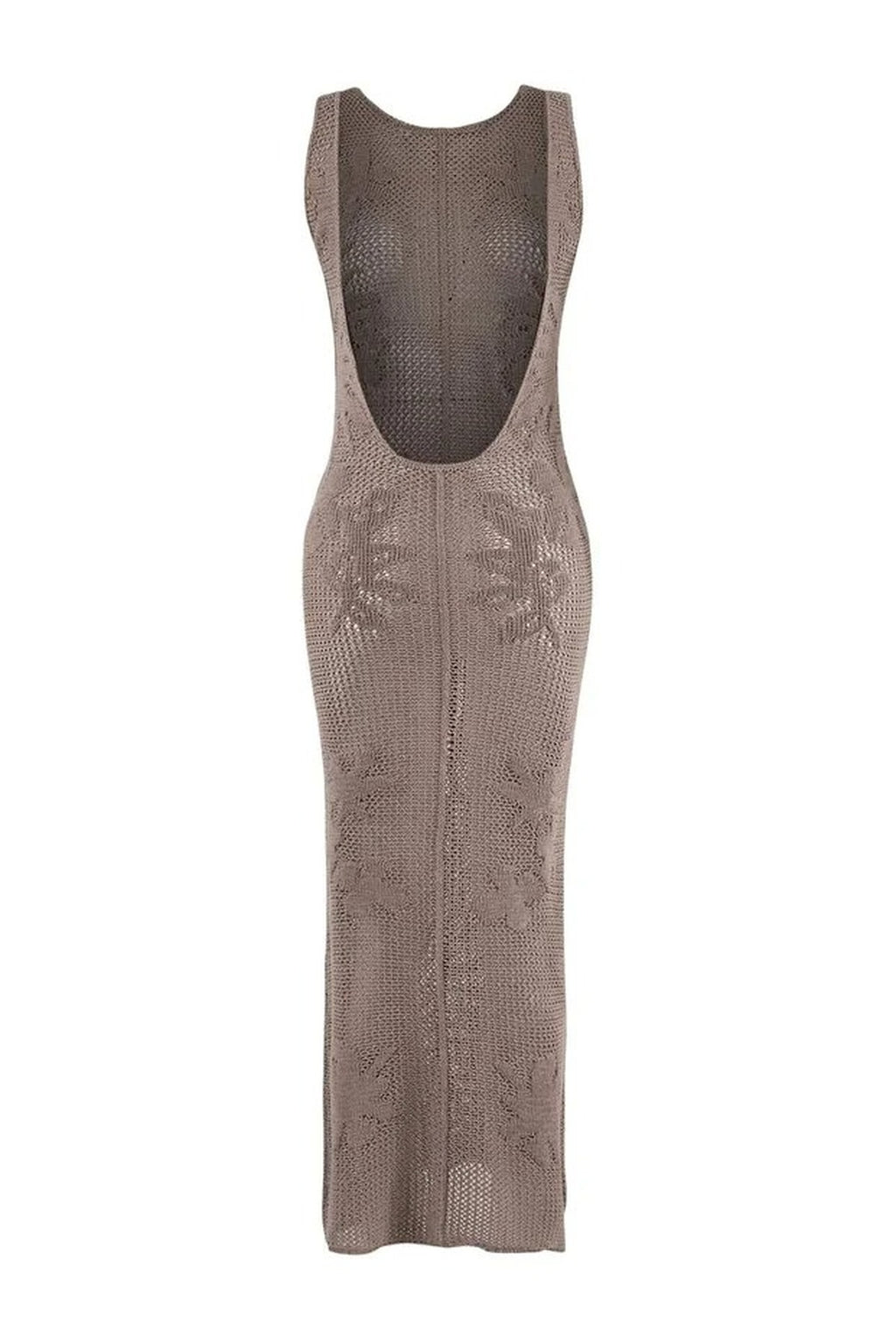 Knit Openwork Maxi Beach Dress