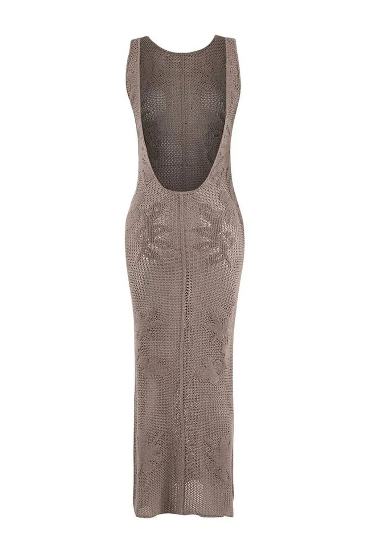 Knit Openwork Maxi Beach Dress