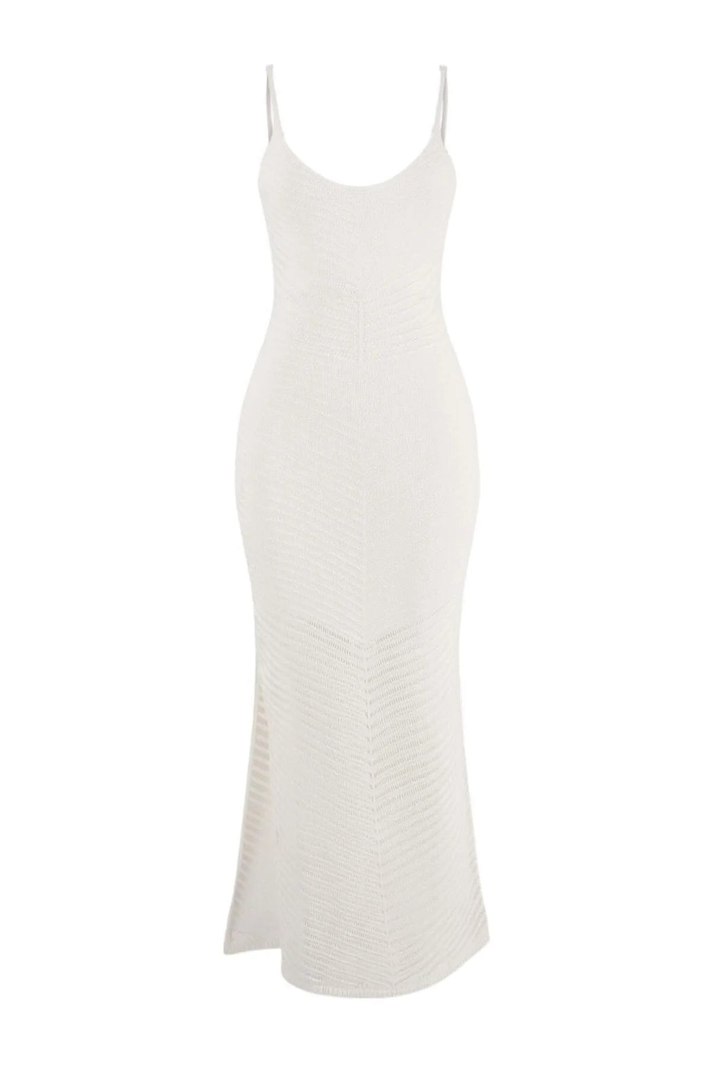Knitted Maxi V-Neck Beach Dress