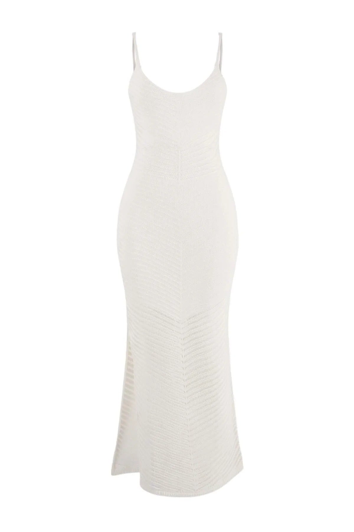 Knitted Maxi V-Neck Beach Dress