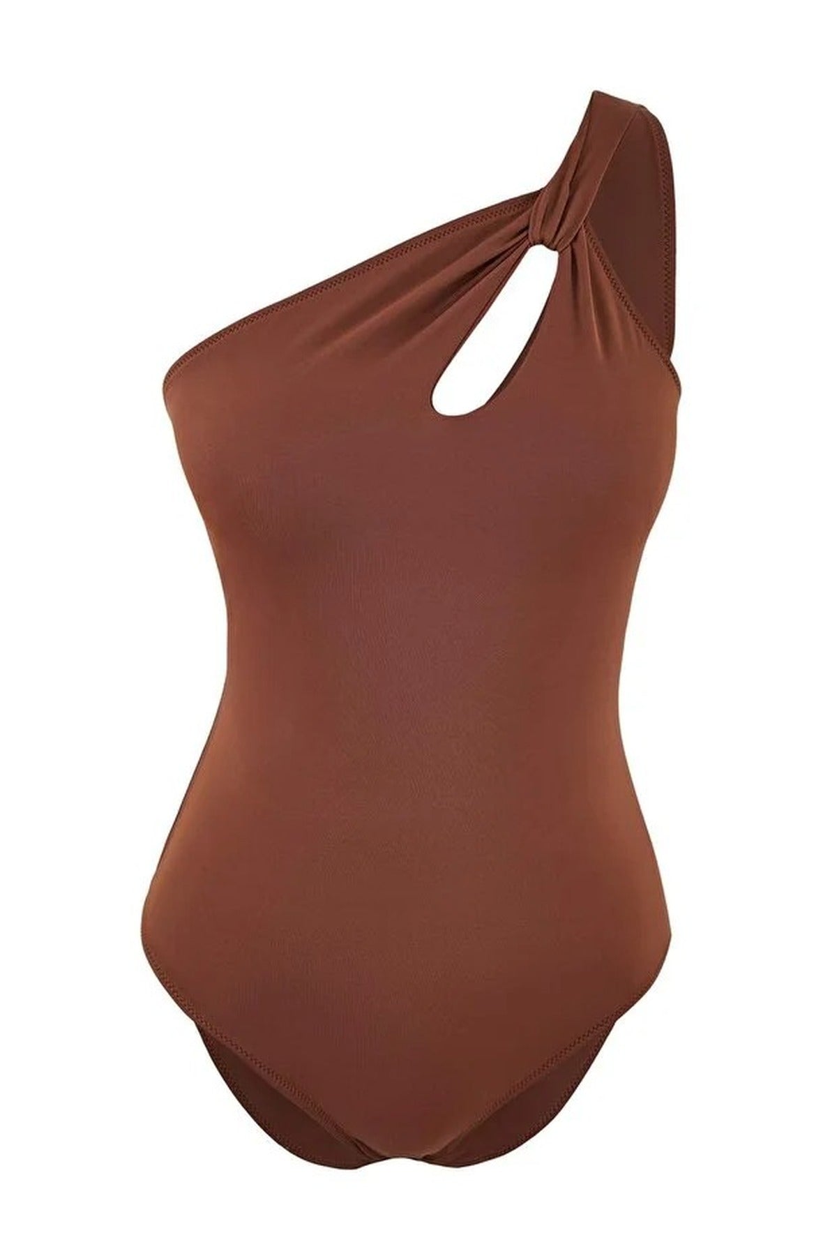 One Shoulder Cut Out Detail Padded Regular Swimsuit