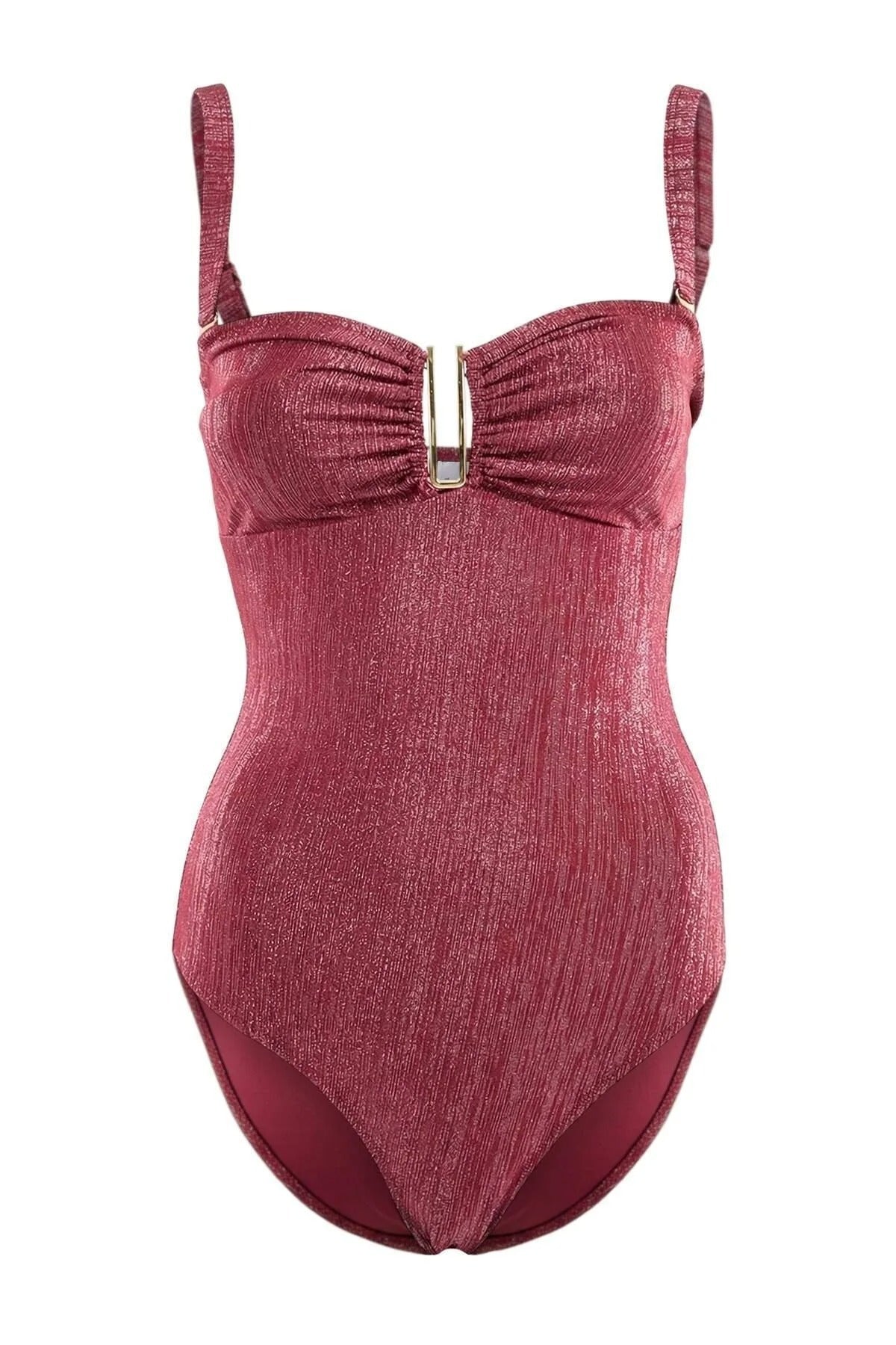 Strapless Regular Swimsuit with Glitter Accessories