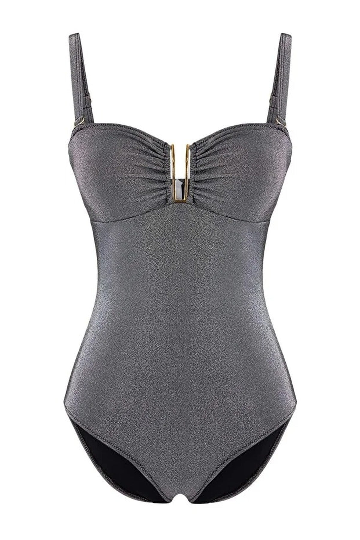 Strapless Regular Swimsuit with Glitter Accessories