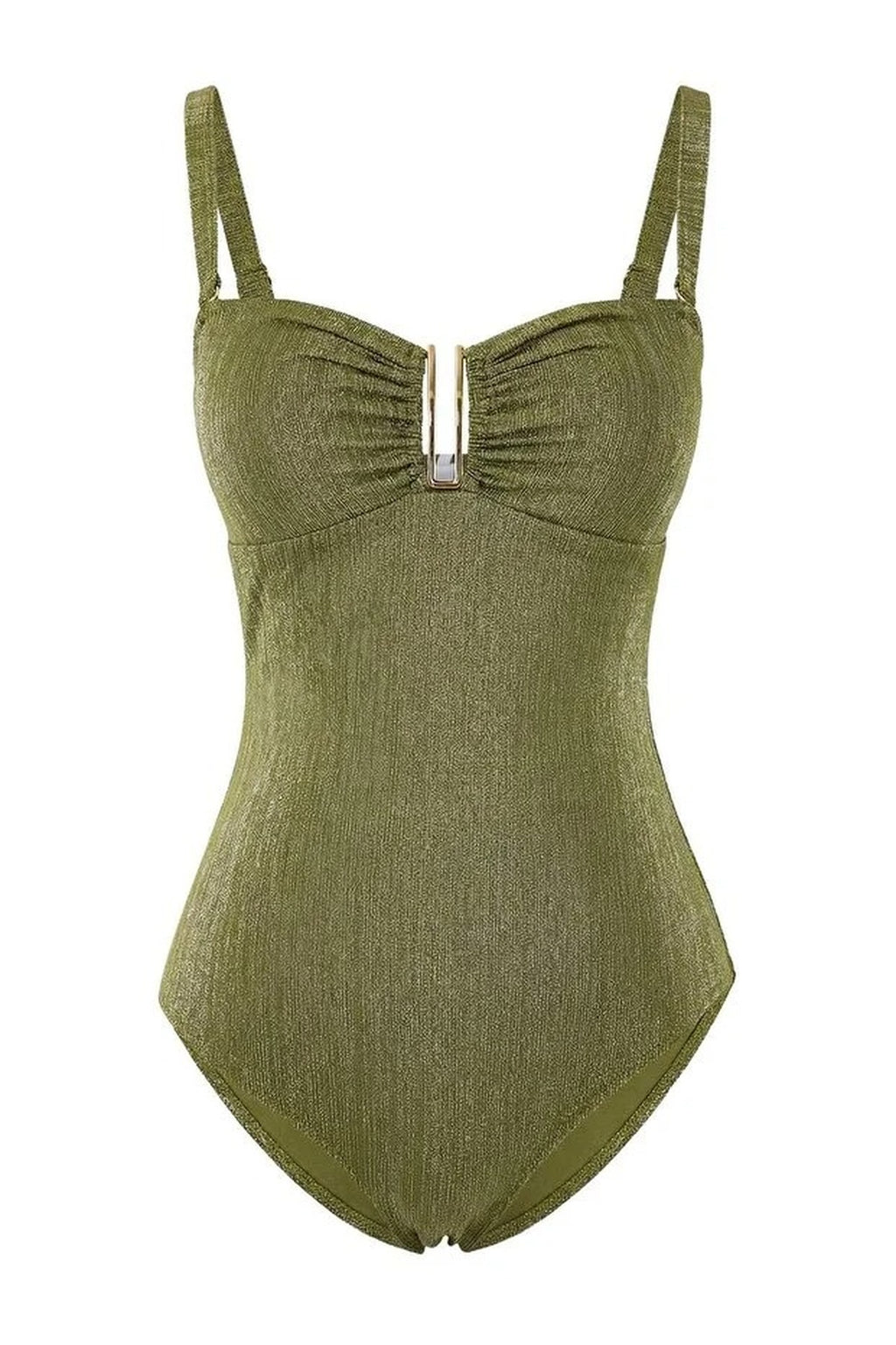 Strapless Regular Swimsuit with Glitter Accessories