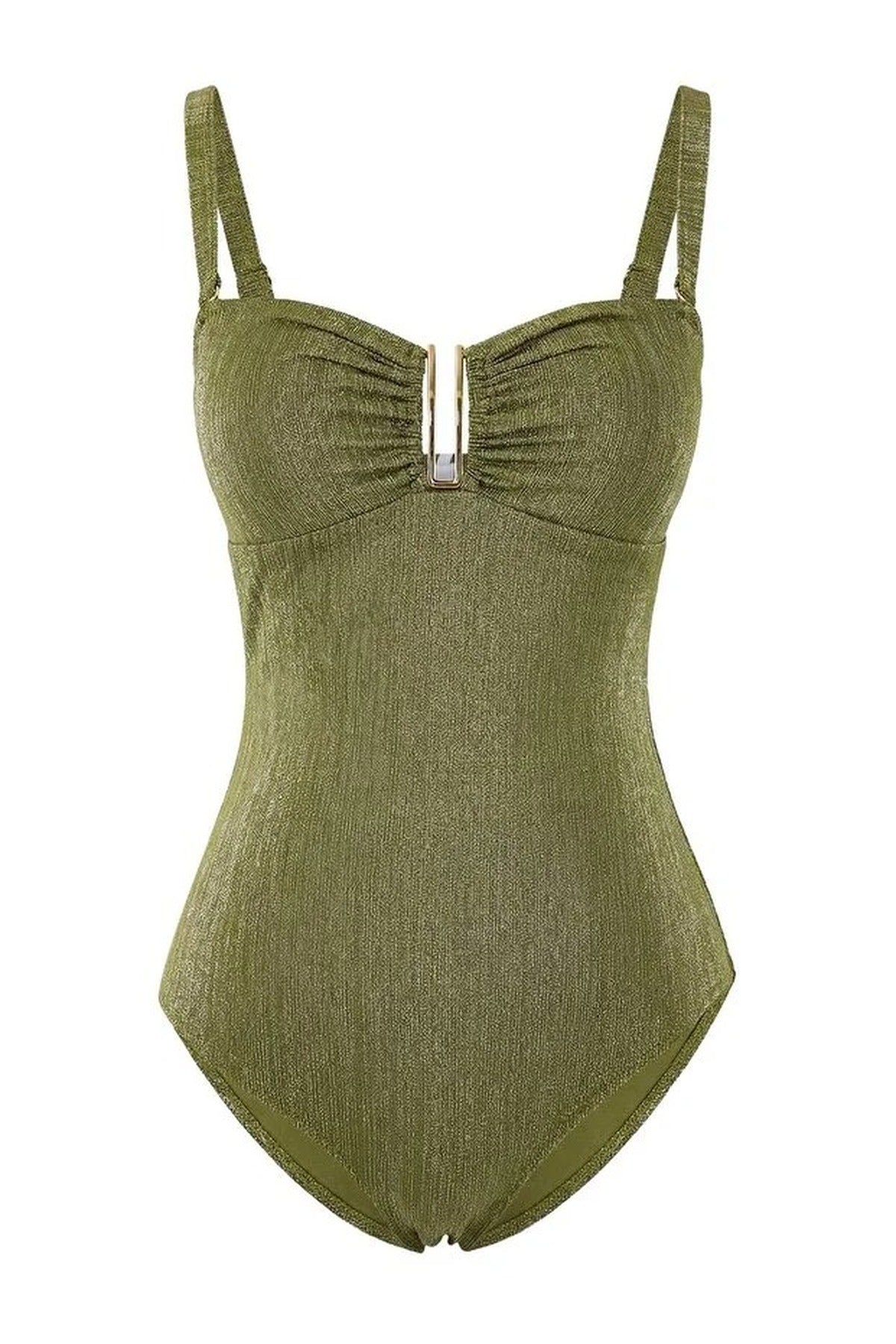 Strapless Regular Swimsuit with Glitter Accessories