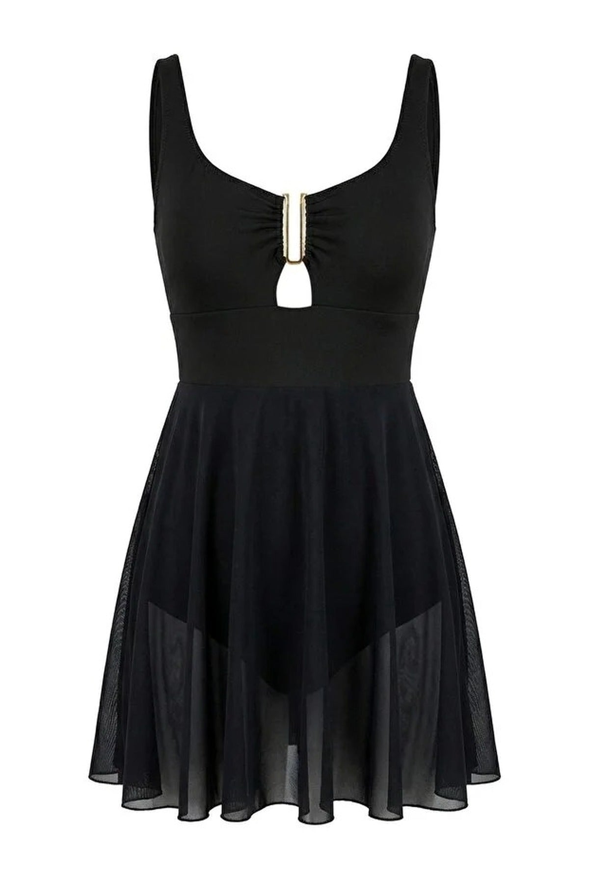 Accessory U-Neck Covered Regular Swimsuit