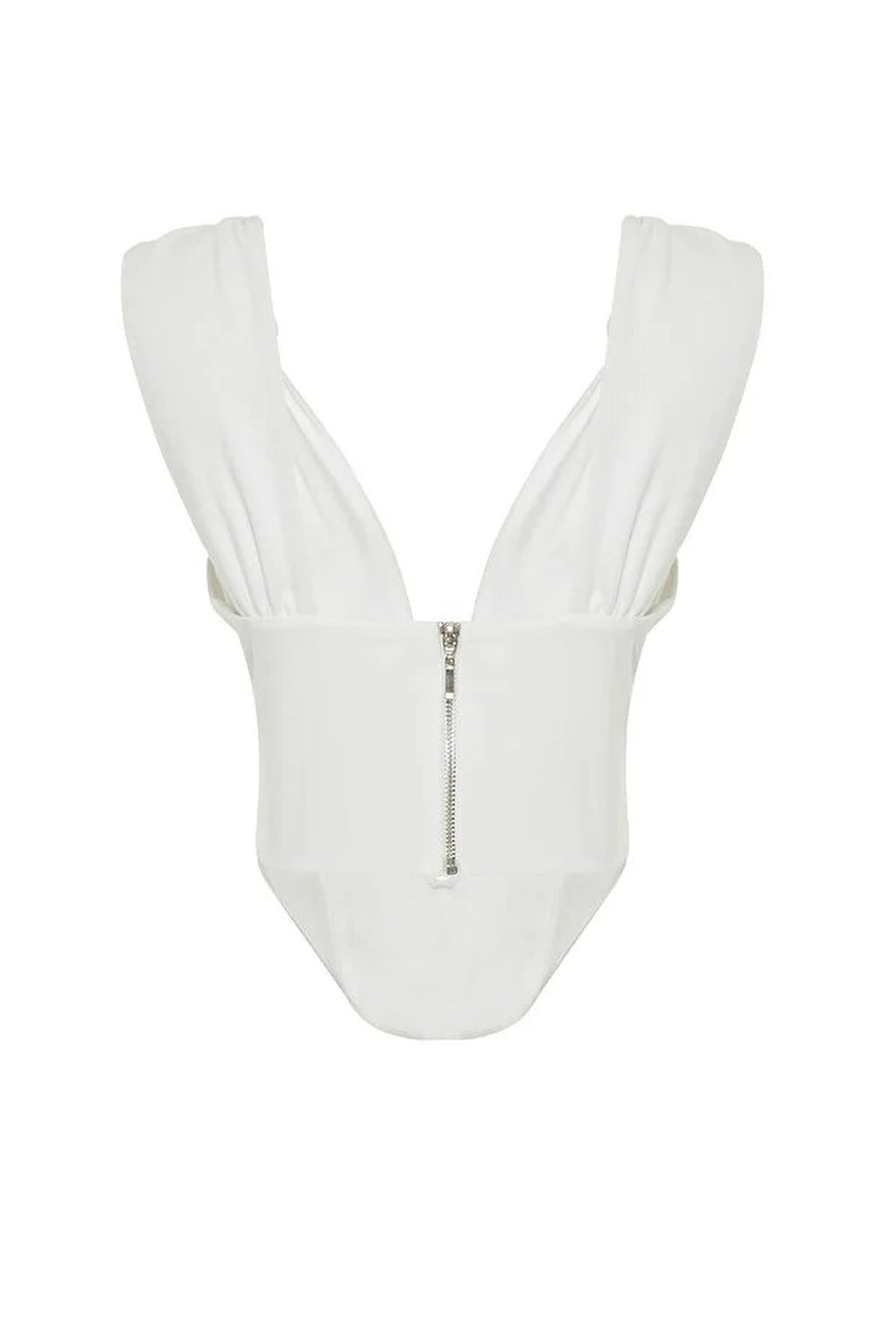 Knitted Tie-Detail Underwired Bustier