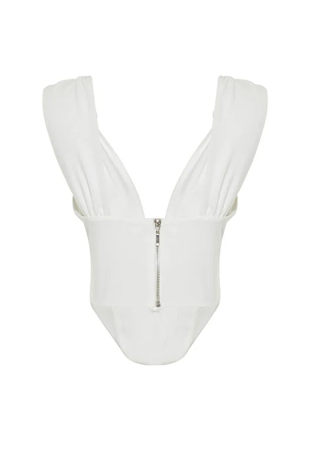 Knitted Tie-Detail Underwired Bustier