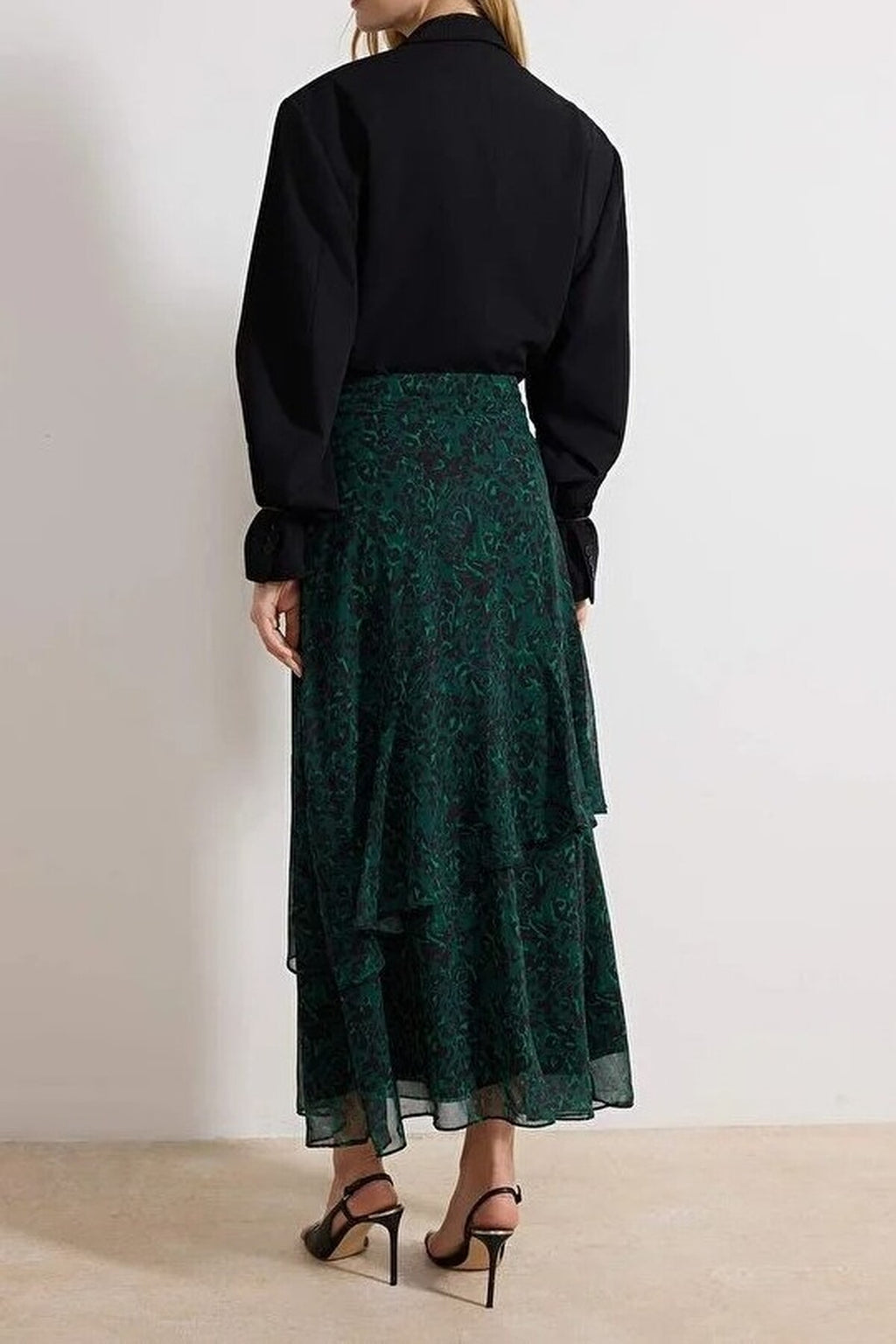 Animal Print Lined Woven Skirt