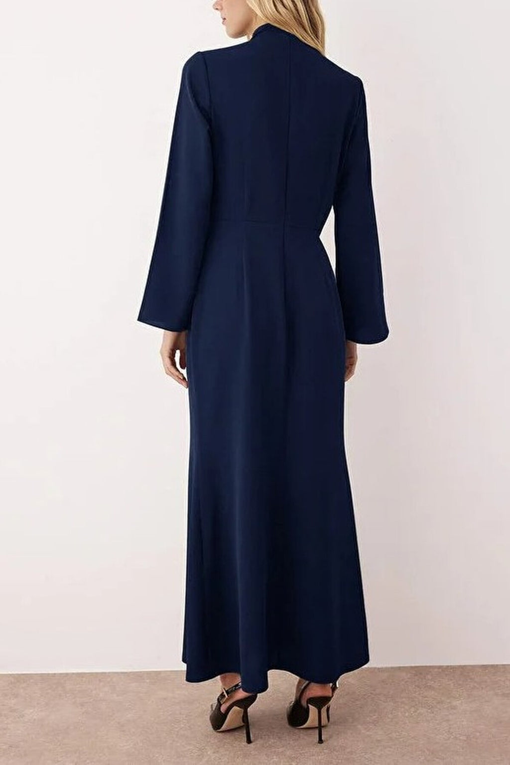 Drape Detail Woven Evening Dress