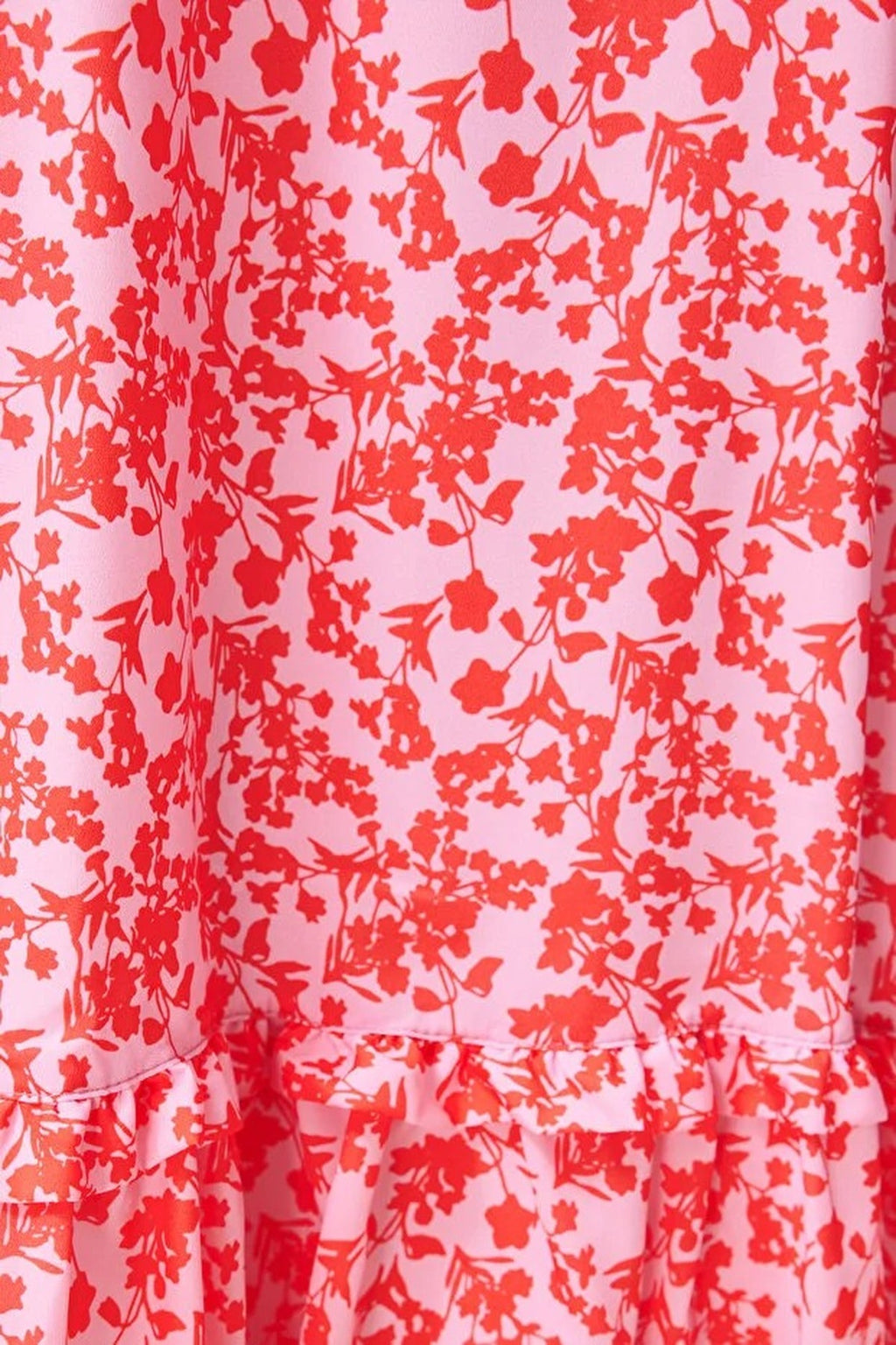 Floral Lined Woven Dress with Ruffled Hem