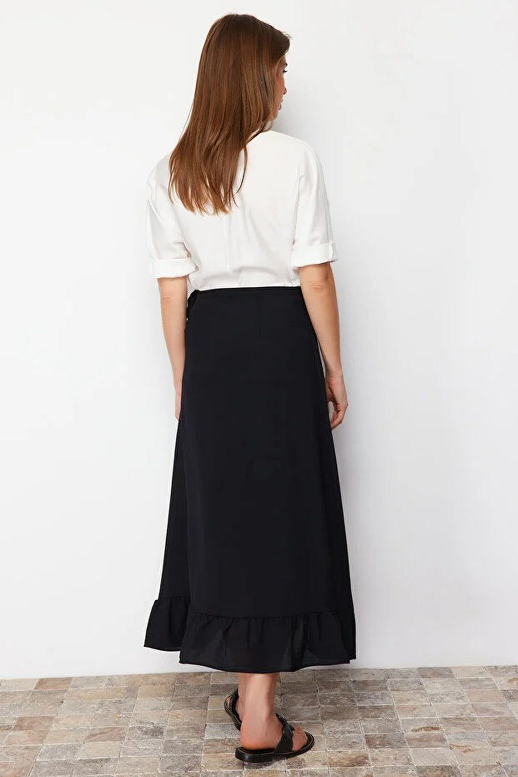 Ruffled Woven Skirt