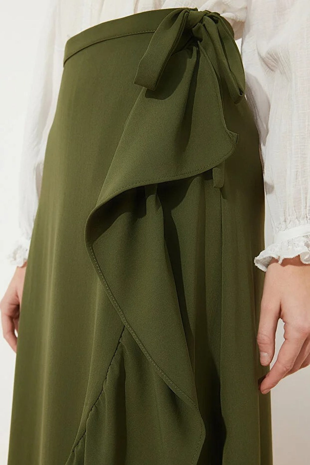 Ruffled Woven Skirt