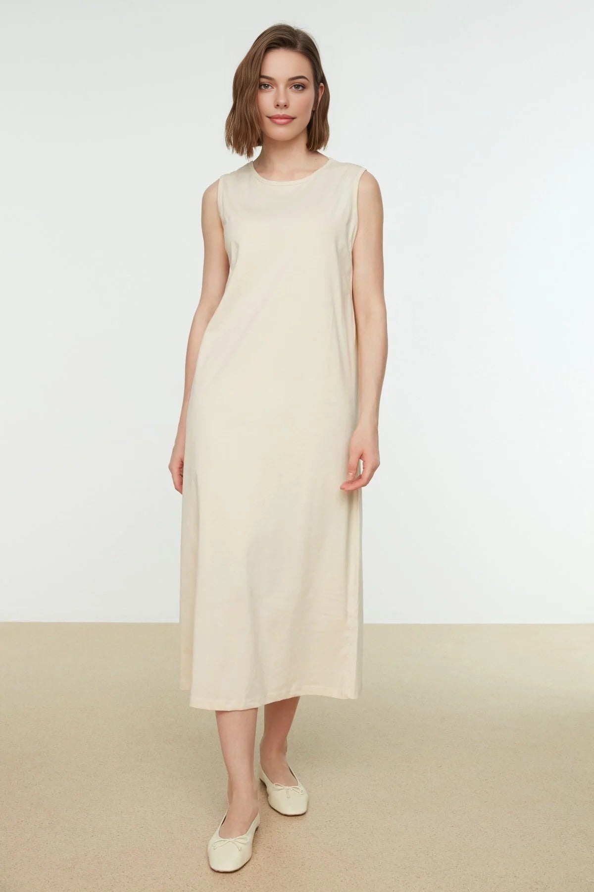 Sleeveless Long Lined Undershirt Dress